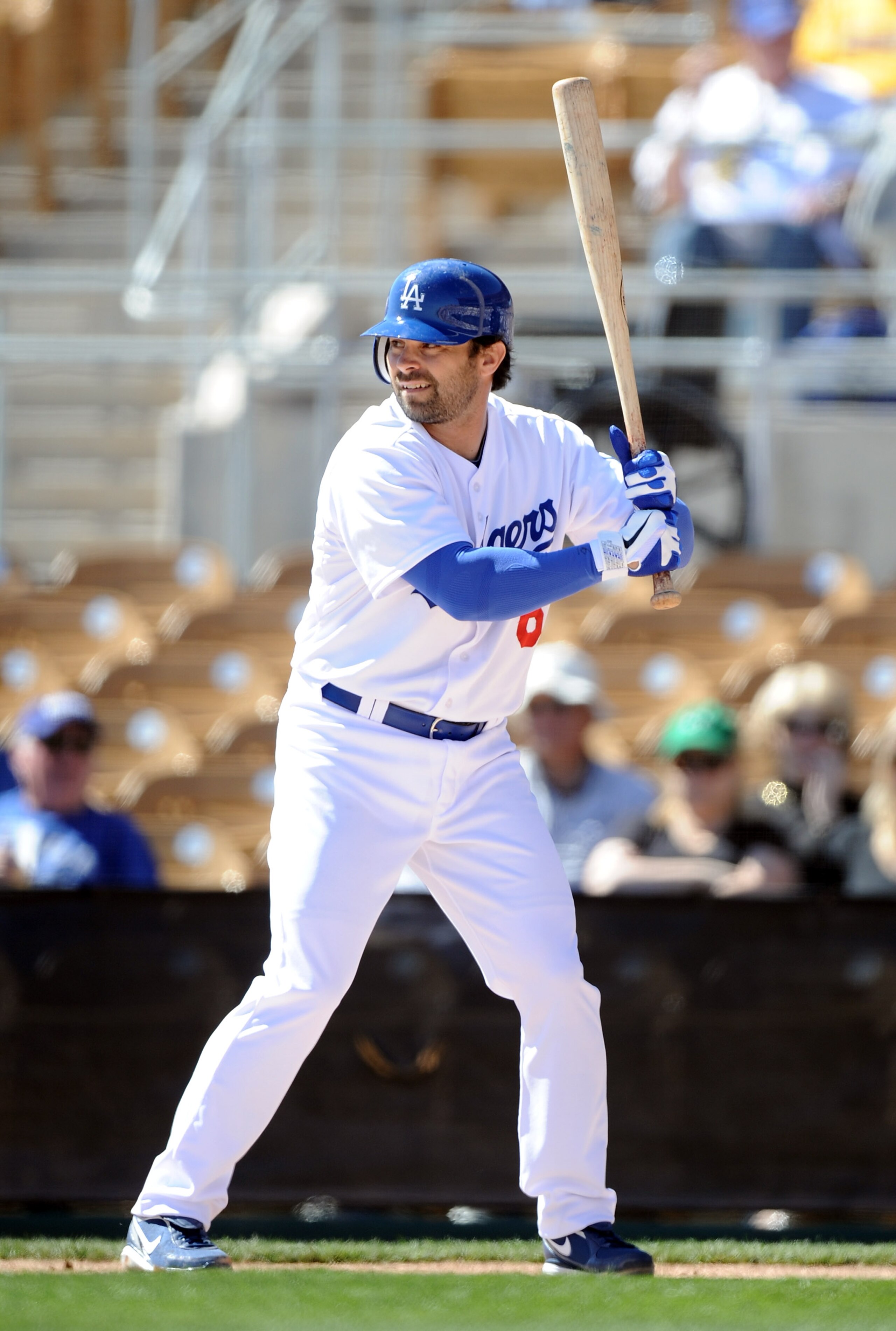 PHOENIX, AZ - FEBRUARY 28: Aaron Miles #6 of the Los Angeles Dodgers at bat during spring training at Camelback Ranch on February 28, 2011 in Phoenix, Arizona. (Photo by Harry How/Getty Images) PHOENIX, AZ - FEBRUARY 28: Aaron Miles #6 of the Los Angeles Dodgers at bat during spring training at Camelback Ranch on February 28, 2011 in Phoenix, Arizona. (Photo by Harry How/Getty Images)