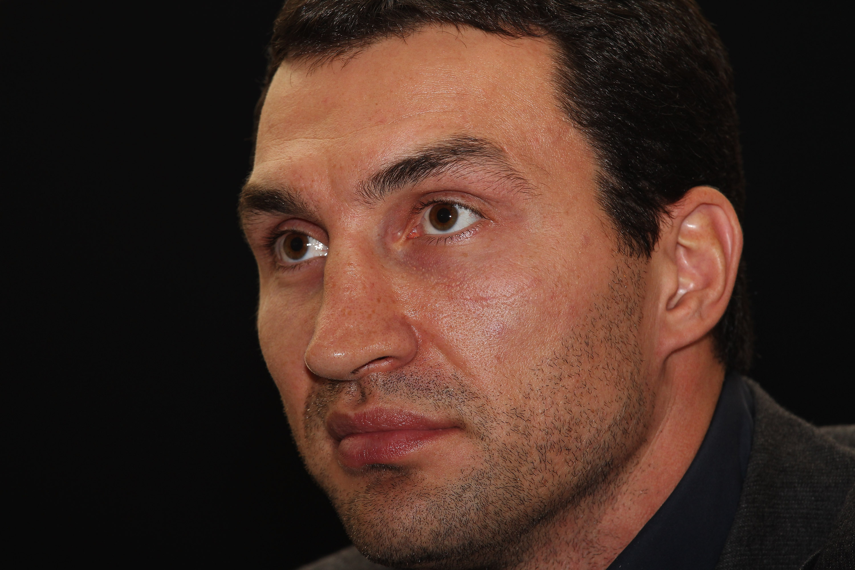LONDON, ENGLAND - OCTOBER 21: Wladimir Klitschko of Ukraine attends a press conference along with Dereck Chisora of Great-Britain, ahead of the IBF, WBO and WBC World Heavyweight fight between Wladimir Klitschko and Dereck Chisora scheduled for December