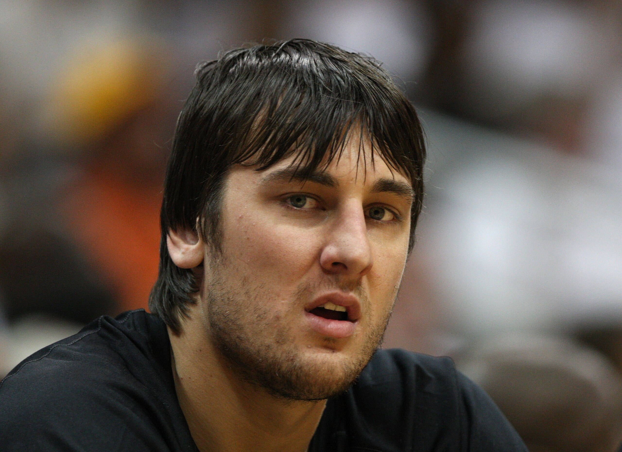 ATLANTA - MAY 2:  Center Andrew Bogut #6 of the Milwaukee Bucks sits on the bench with an injury during Game Seven of the Eastern Conference Quarterfinals between the Milwaukee Bucks and the Atlanta Hawks during the 2010 NBA Playoffs at Philips Arena on M