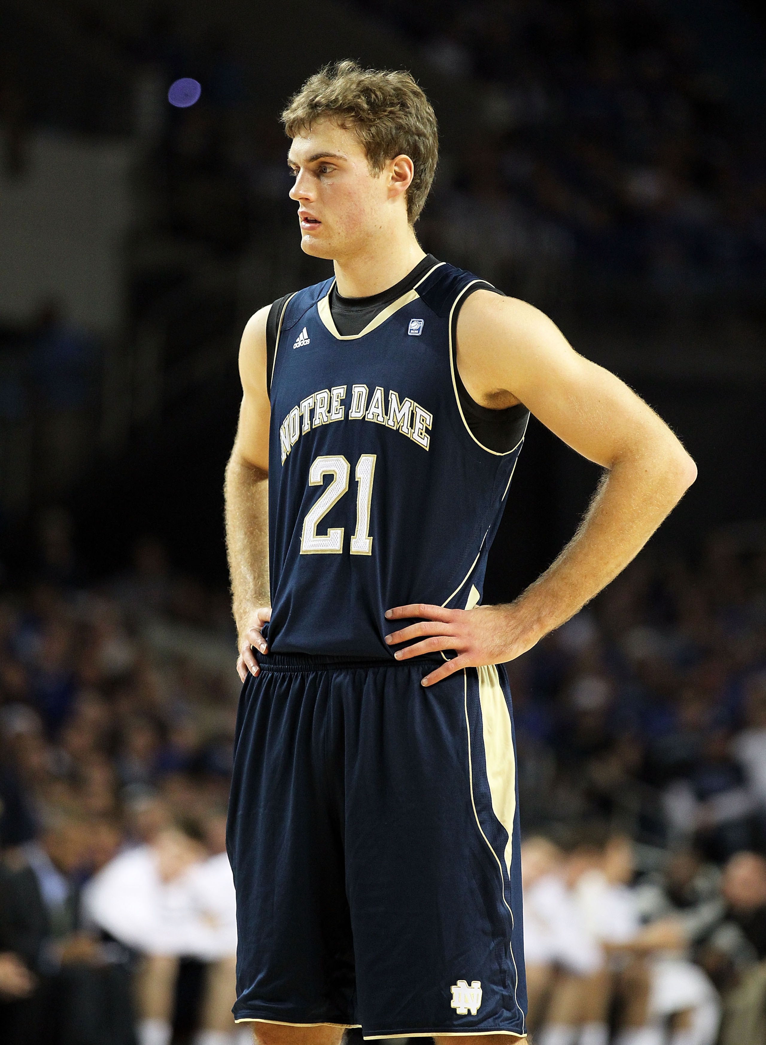LOUISVILLE, KY - DECEMBER 08: Tim Abromaitis #21 of the Notre Dame Fighting Irish is pictured during the game against the Kentucky Wildcats in the 2010 DIRECTV SEC/BIG EAST Invitational at Freedom Hall on December 8, 2010 in Louisville, Kentucky. (Photo LOUISVILLE, KY - DECEMBER 08: Tim Abromaitis #21 of the Notre Dame Fighting Irish is pictured during the game against the Kentucky Wildcats in the 2010 DIRECTV SEC/BIG EAST Invitational at Freedom Hall on December 8, 2010 in Louisville, Kentucky. (Photo