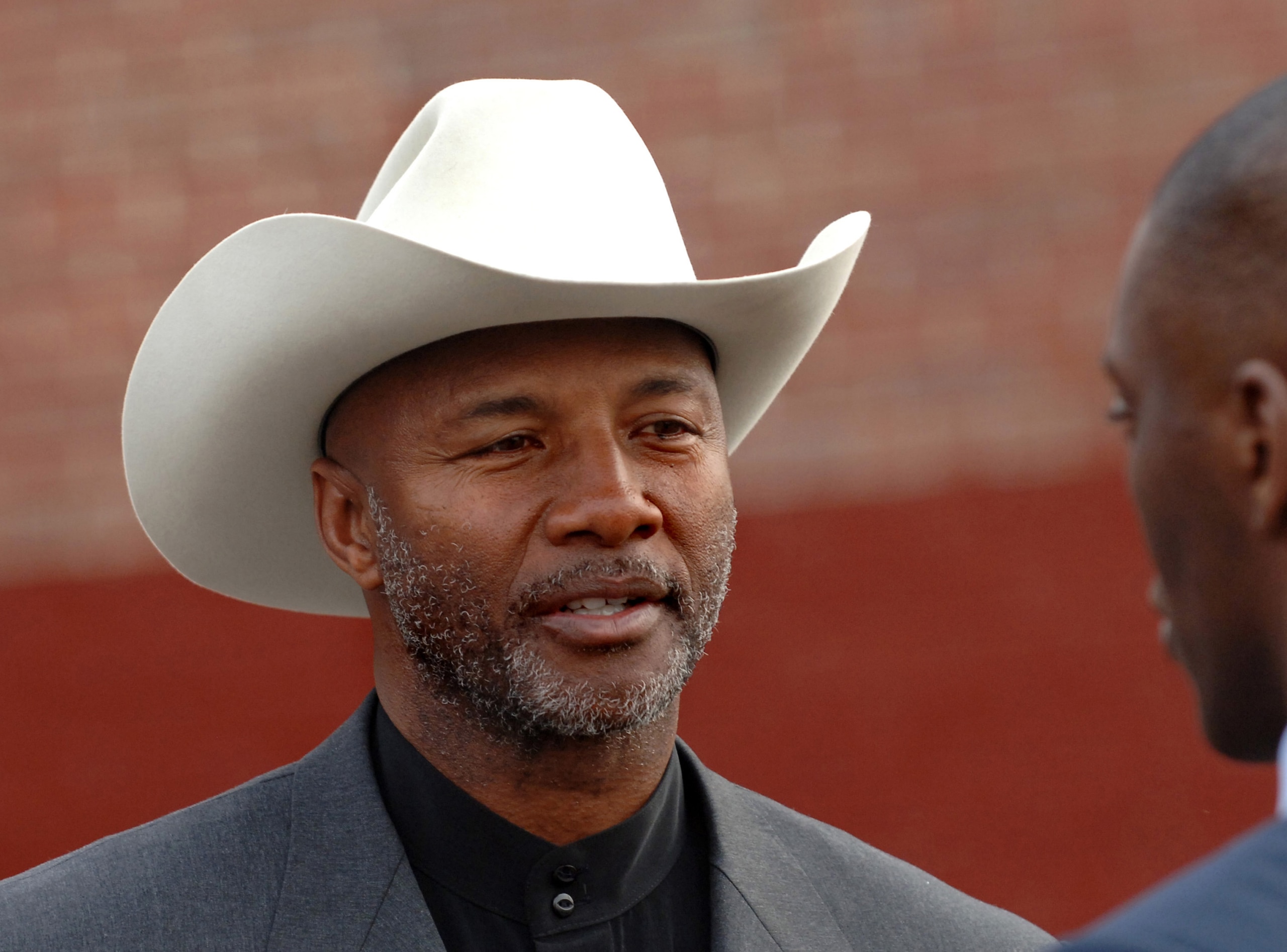 Pro Football Hall of Famer Mel Blount  appears at a press conference  February 2, 2006 announcing planned construction of a NFL Youth Education  Town in Detroit. (Photo by Al Messerschmidt/Getty Images) *** Local Caption ***