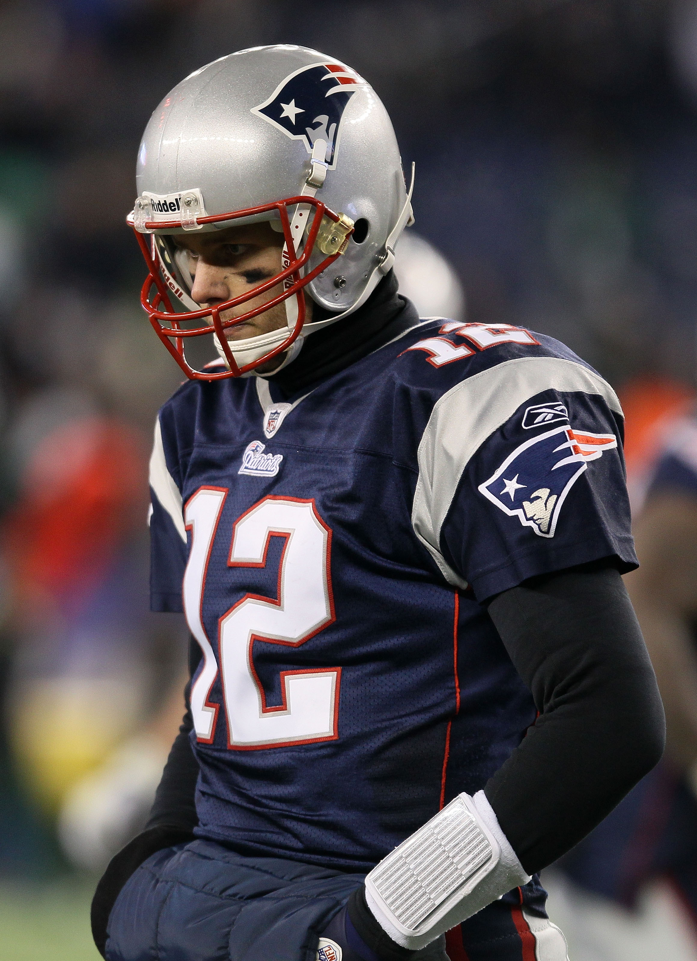 Oct. 31, 2010 - Foxborough, Massachusetts, United States of America - A New  England Patriots retro helmet with Pat the Patriot as the logo. The New  England Patriots defeat the Minnesota Vikings