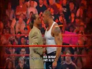Shawn Michaels and Batista face to face