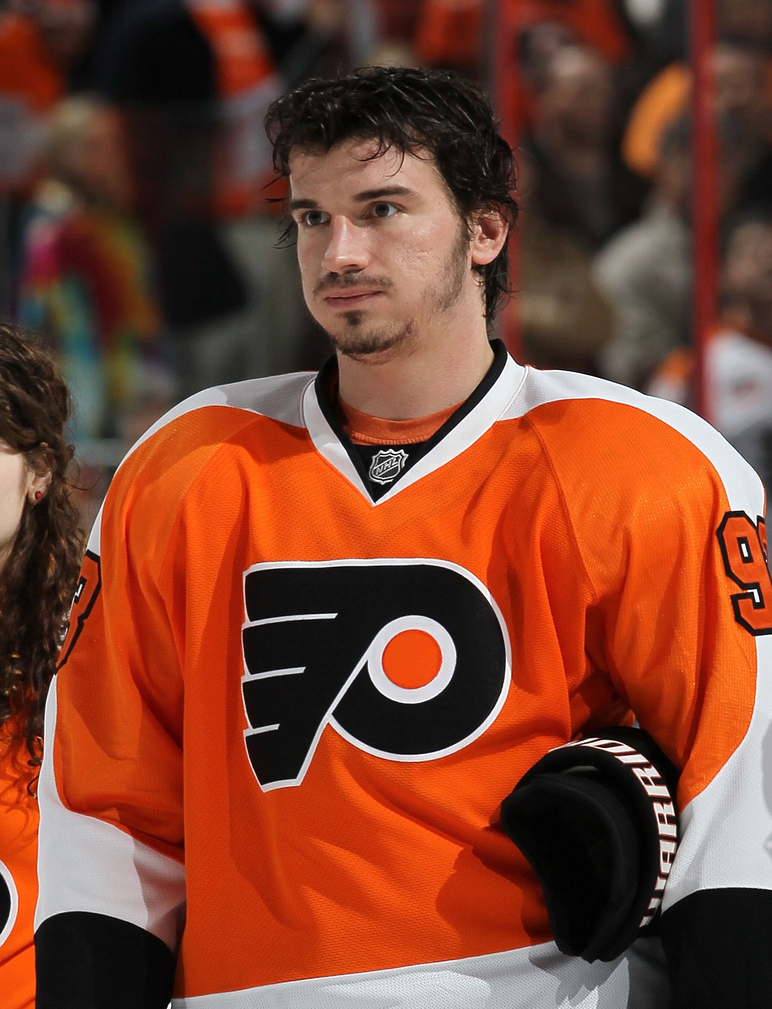 PHILADELPHIA, PA - JANUARY 20: Nikolay Zherdev #93 of the Philadelphia Flyers warms up before playing agauinst the Ottawa Senators on January 20, 2011 at Wells Fargo Center in Philadelphia, Pennsylvania.  (Photo by Jim McIsaac/Getty Images)