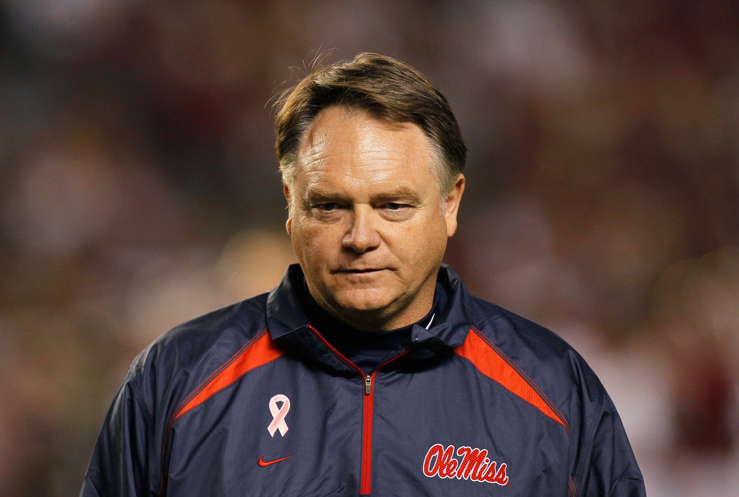 TUSCALOOSA, AL - OCTOBER 16:  Head coach Houston Nutt of the Ole Miss Rebels against the Alabama Crimson Tide at Bryant-Denny Stadium on October 16, 2010 in Tuscaloosa, Alabama.  (Photo by Kevin C. Cox/Getty Images)