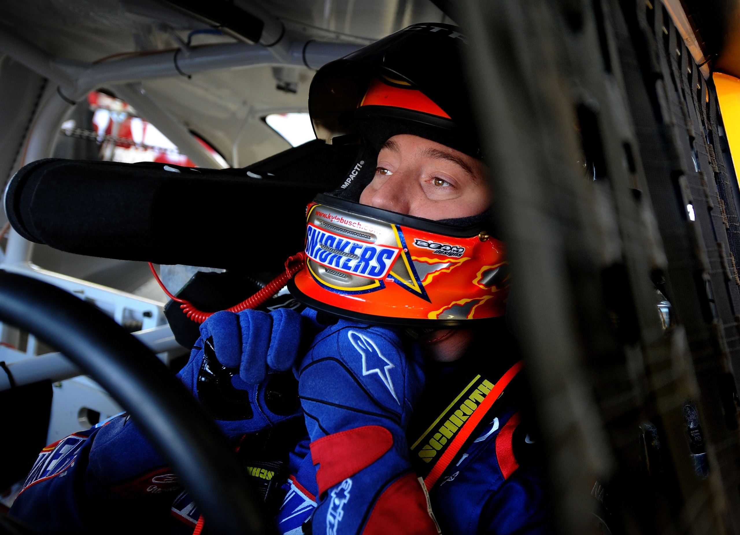 LAS VEGAS, NV - MARCH 04: Kyle Busch, driver of the #18 Snickers Peanut Butter Squared Toyota, during practice for the NASCAR Sprint Cup Series Kobalt Tools 400 at Las Vegas Motor Speedway on March 4, 2011 in Las Vegas, Nevada. (Photo by Jared C. Tilton LAS VEGAS, NV - MARCH 04: Kyle Busch, driver of the #18 Snickers Peanut Butter Squared Toyota, during practice for the NASCAR Sprint Cup Series Kobalt Tools 400 at Las Vegas Motor Speedway on March 4, 2011 in Las Vegas, Nevada. (Photo by Jared C. Tilton