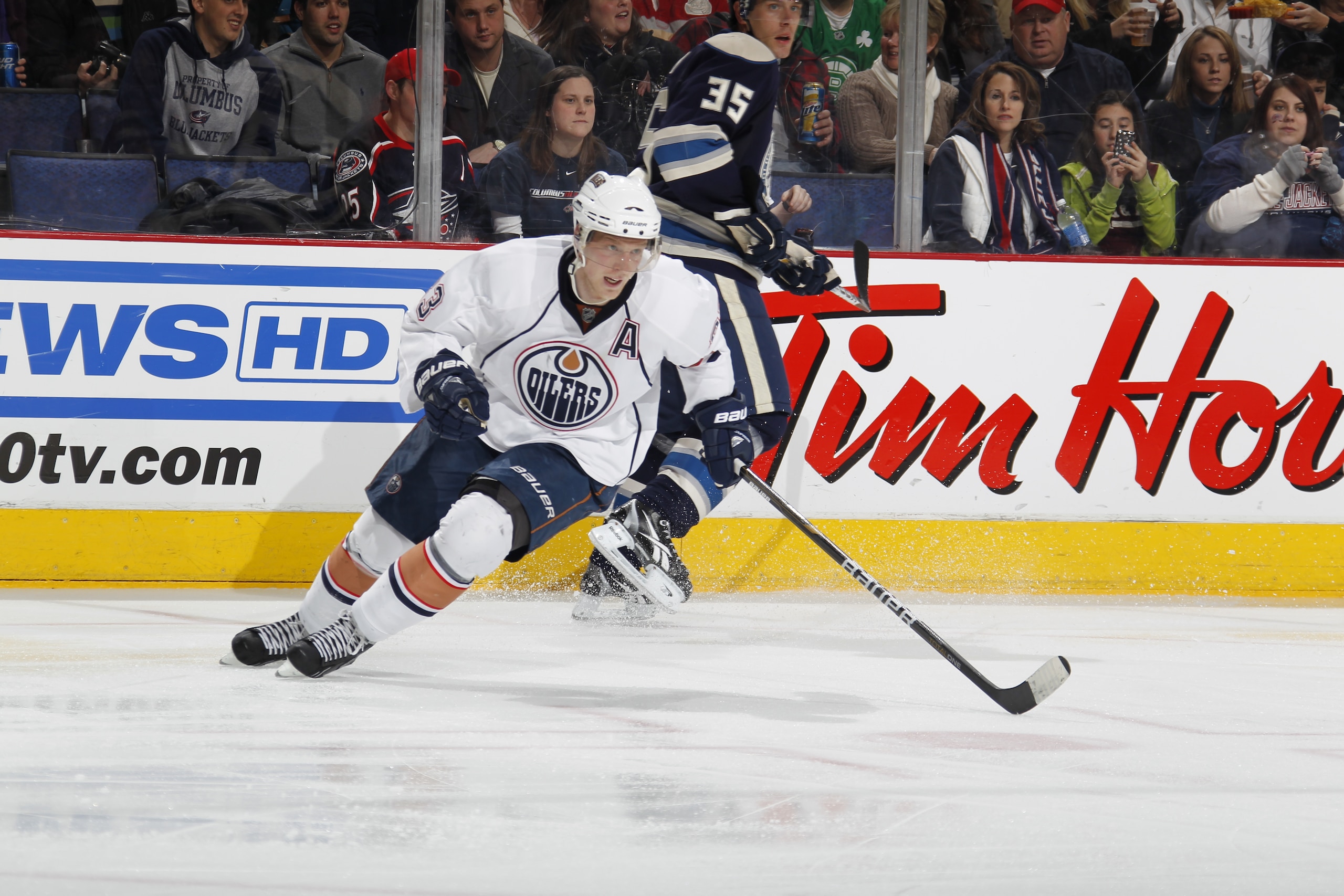 COLUMBUS, OH - FEBRUARY 05: Ales Hemsky #83 of the Edmonton Oilers skates against the Columbus Blue Jackets at Nationwide Arena on February 5, 2011 in Columbus, Ohio. (Photo by Gregory Shamus/Getty Images) COLUMBUS, OH - FEBRUARY 05: Ales Hemsky #83 of the Edmonton Oilers skates against the Columbus Blue Jackets at Nationwide Arena on February 5, 2011 in Columbus, Ohio. (Photo by Gregory Shamus/Getty Images)