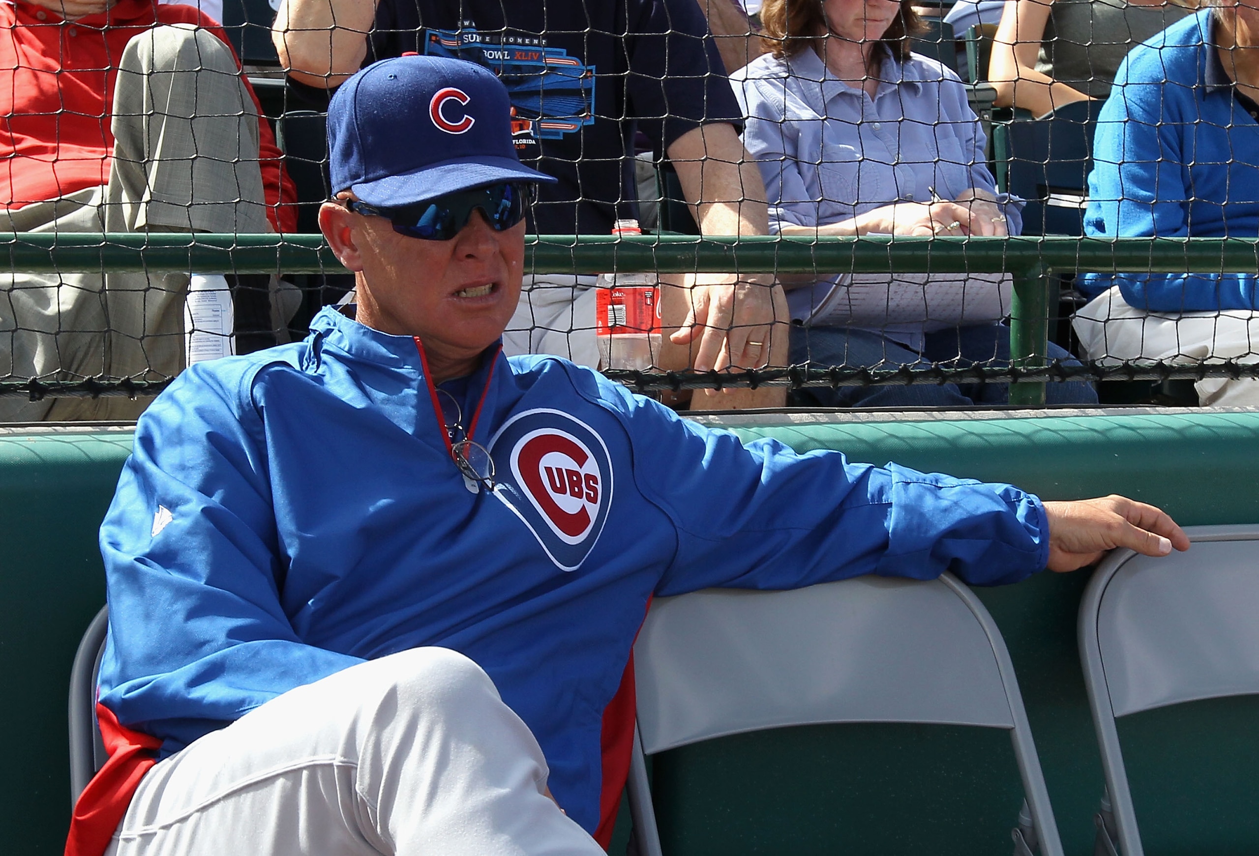 SCOTTSDALE, AZ - MARCH 01: Manager Mike Quade of the Chicago Cubs looks on during the spring training game against the San Francisco Giants at Scottsdale Stadium on March 1, 2011 in Scottsdale, Arizona. (Photo by Christian Petersen/Getty Images) SCOTTSDALE, AZ - MARCH 01: Manager Mike Quade of the Chicago Cubs looks on during the spring training game against the San Francisco Giants at Scottsdale Stadium on March 1, 2011 in Scottsdale, Arizona. (Photo by Christian Petersen/Getty Images)