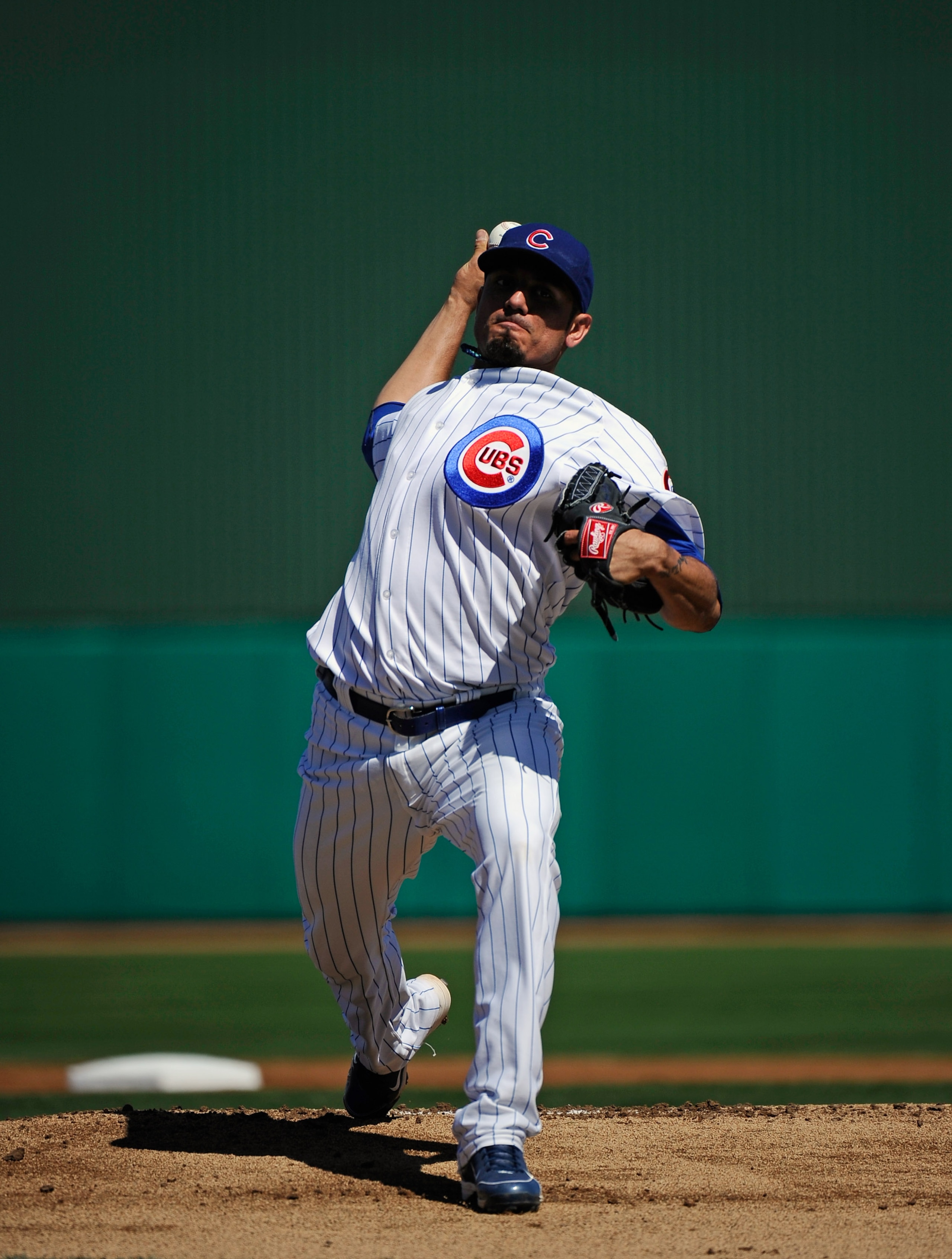 MESA, AZ - MARCH 09: Matt Garza #17 pitcher of the Chicago Cubs throws a ptich against the Kansas City Royals during the spring training baseball game at HoHoKam Stadium on March 9, 2011 in Mesa, Arizona. (Photo by Kevork Djansezian/Getty Images) MESA, AZ - MARCH 09: Matt Garza #17 pitcher of the Chicago Cubs throws a ptich against the Kansas City Royals during the spring training baseball game at HoHoKam Stadium on March 9, 2011 in Mesa, Arizona. (Photo by Kevork Djansezian/Getty Images)