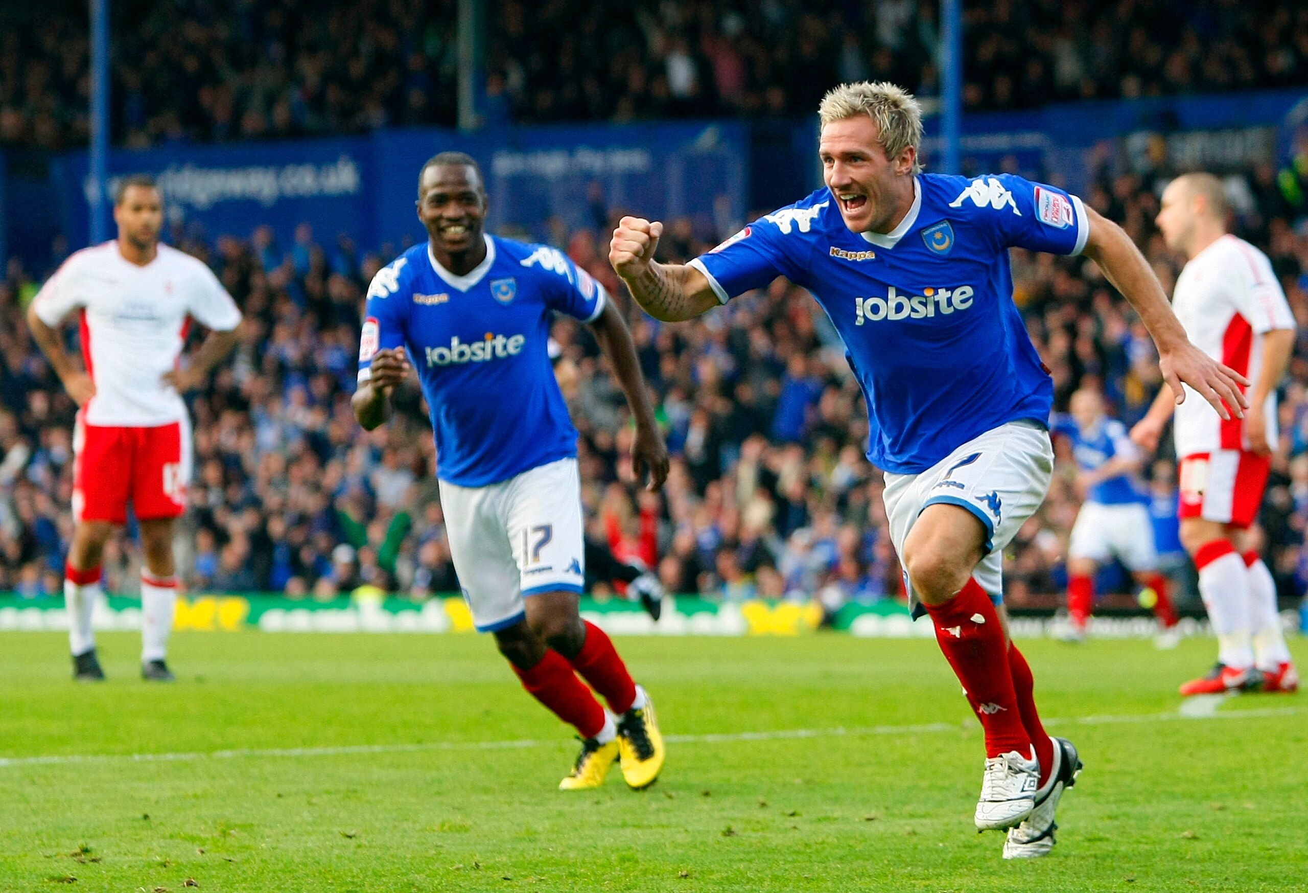 PORTSMOUTH, ENGLAND - OCTOBER 30: Liam Lawrence of Portsmouth celebrates his goal during the npower Championship match between Portsmouth and Nottingham Forest at Fratton Park on October 30, 2010 in Portsmouth, England. (Photo by Tom Dulat/Getty Images) PORTSMOUTH, ENGLAND - OCTOBER 30: Liam Lawrence of Portsmouth celebrates his goal during the npower Championship match between Portsmouth and Nottingham Forest at Fratton Park on October 30, 2010 in Portsmouth, England. (Photo by Tom Dulat/Getty Images)