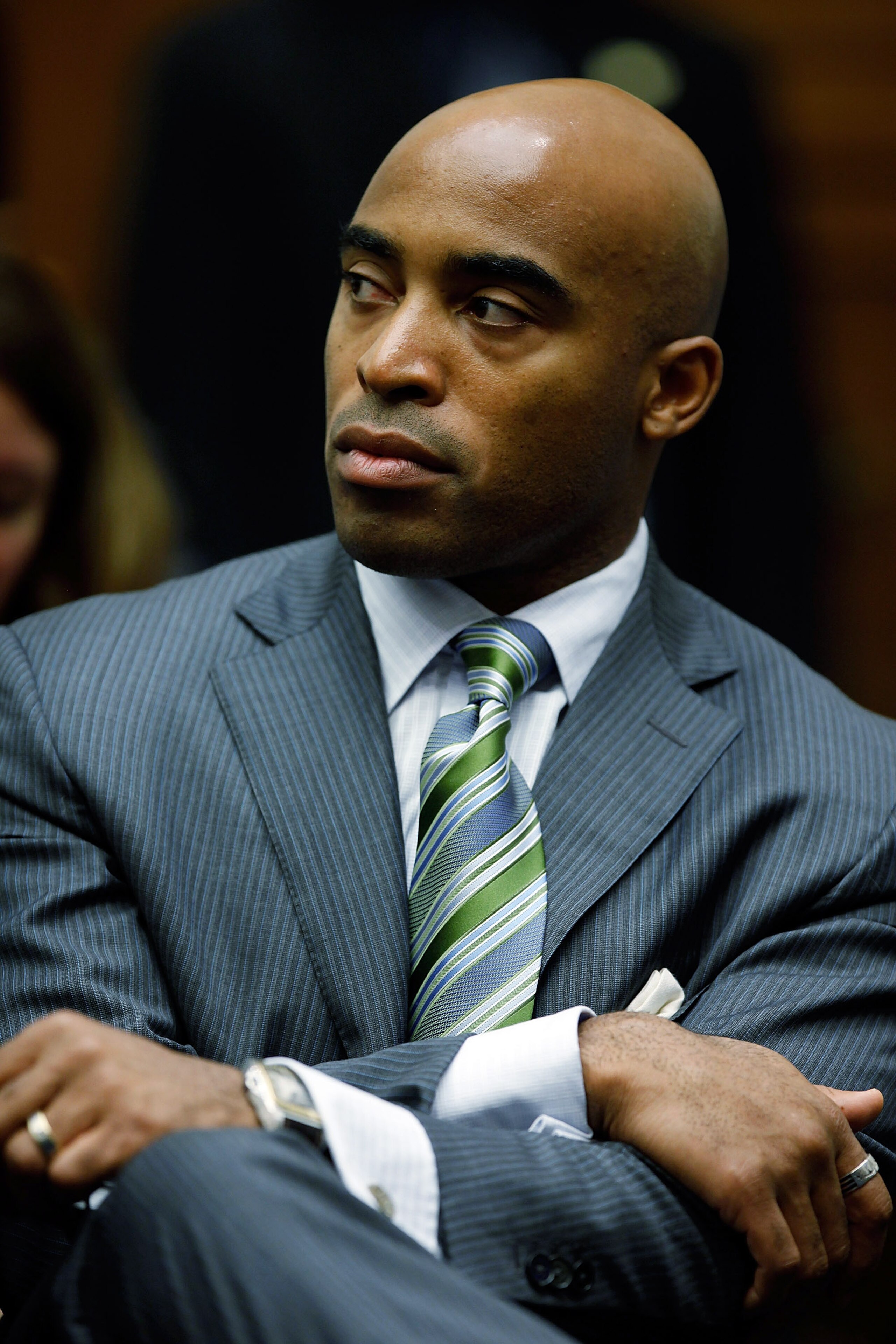 WASHINGTON - OCTOBER 28: Former National Football League player Tiki Barber listens to testimony during a hearing of the House Judiciary Committee about football brain injuries on Captiol Hill October 28, 2009 in Washington, DC. A recent NFL study of ret WASHINGTON - OCTOBER 28: Former National Football League player Tiki Barber listens to testimony during a hearing of the House Judiciary Committee about football brain injuries on Captiol Hill October 28, 2009 in Washington, DC. A recent NFL study of ret