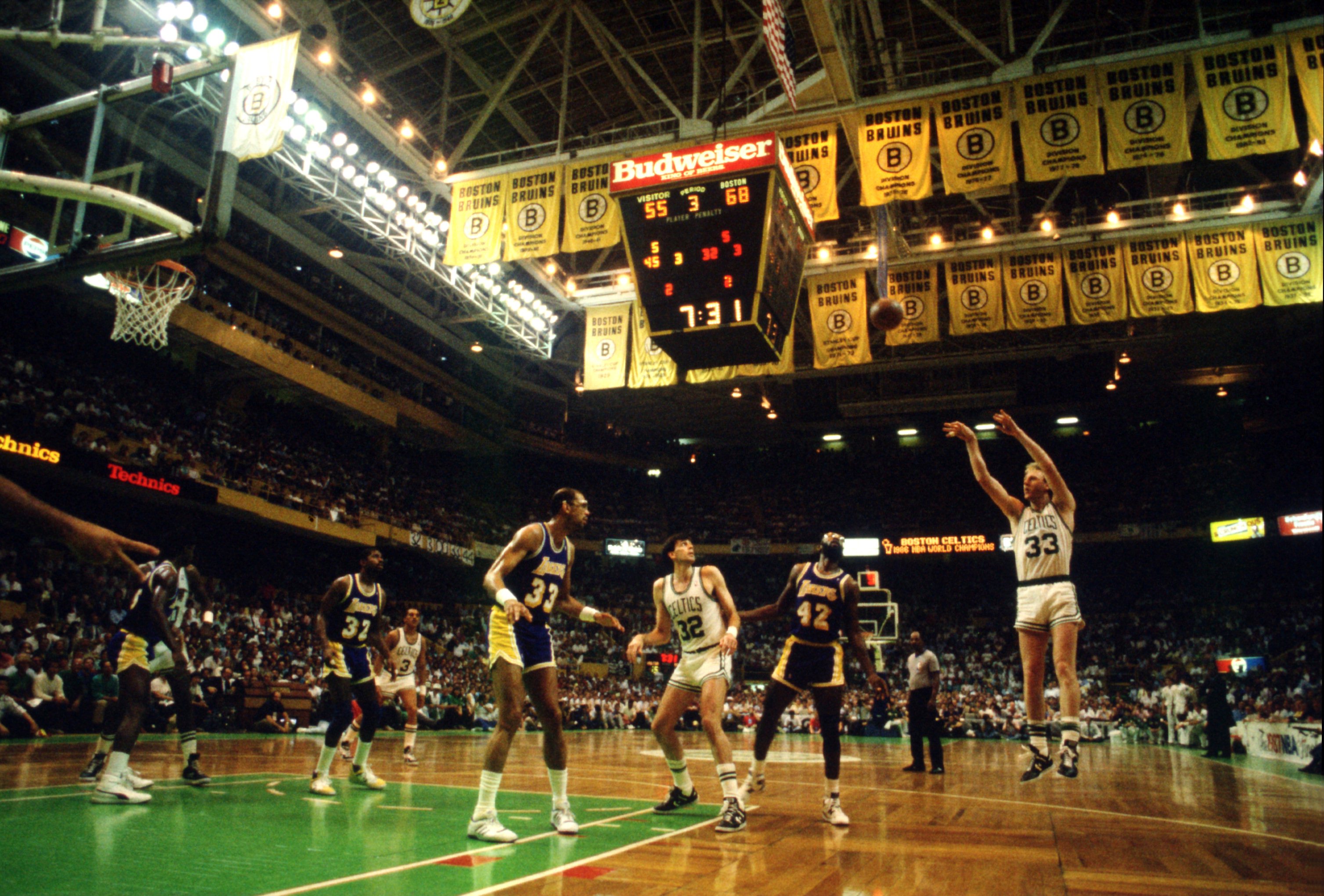 1986 Boston Celtics vs. New Jersey Nets Ticket Stub Art - Row One