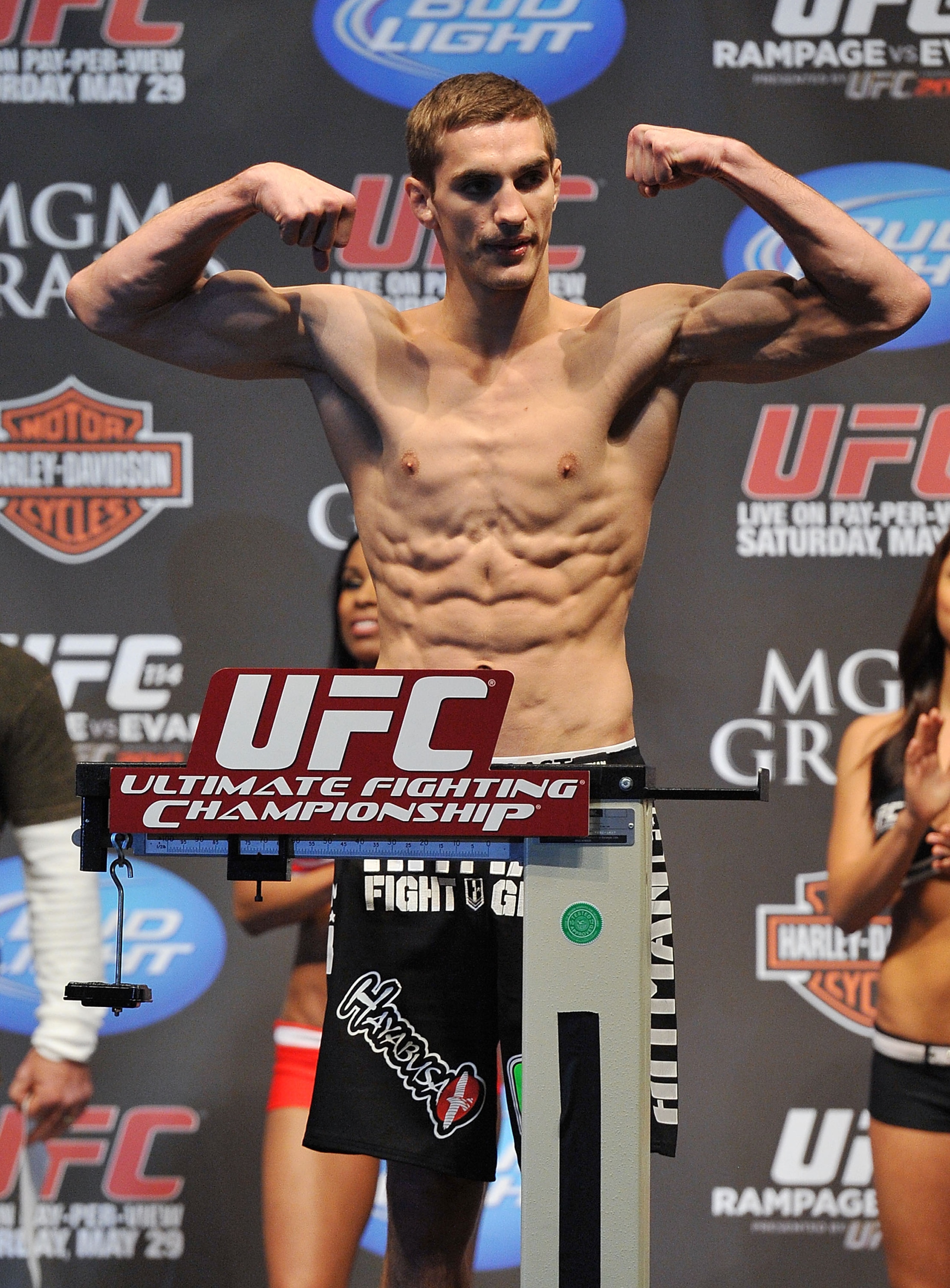 LAS VEGAS - MAY 28:  UFC fighter John Hathaway  weighs in for his fight against UFC fighter Diego Sanchez at UFC 114: Rampage versus Rashad at the Mandalay Bay Hotel on May 28, 2010 in Las Vegas, Nevada.  (Photo by Jon Kopaloff/Getty Images)