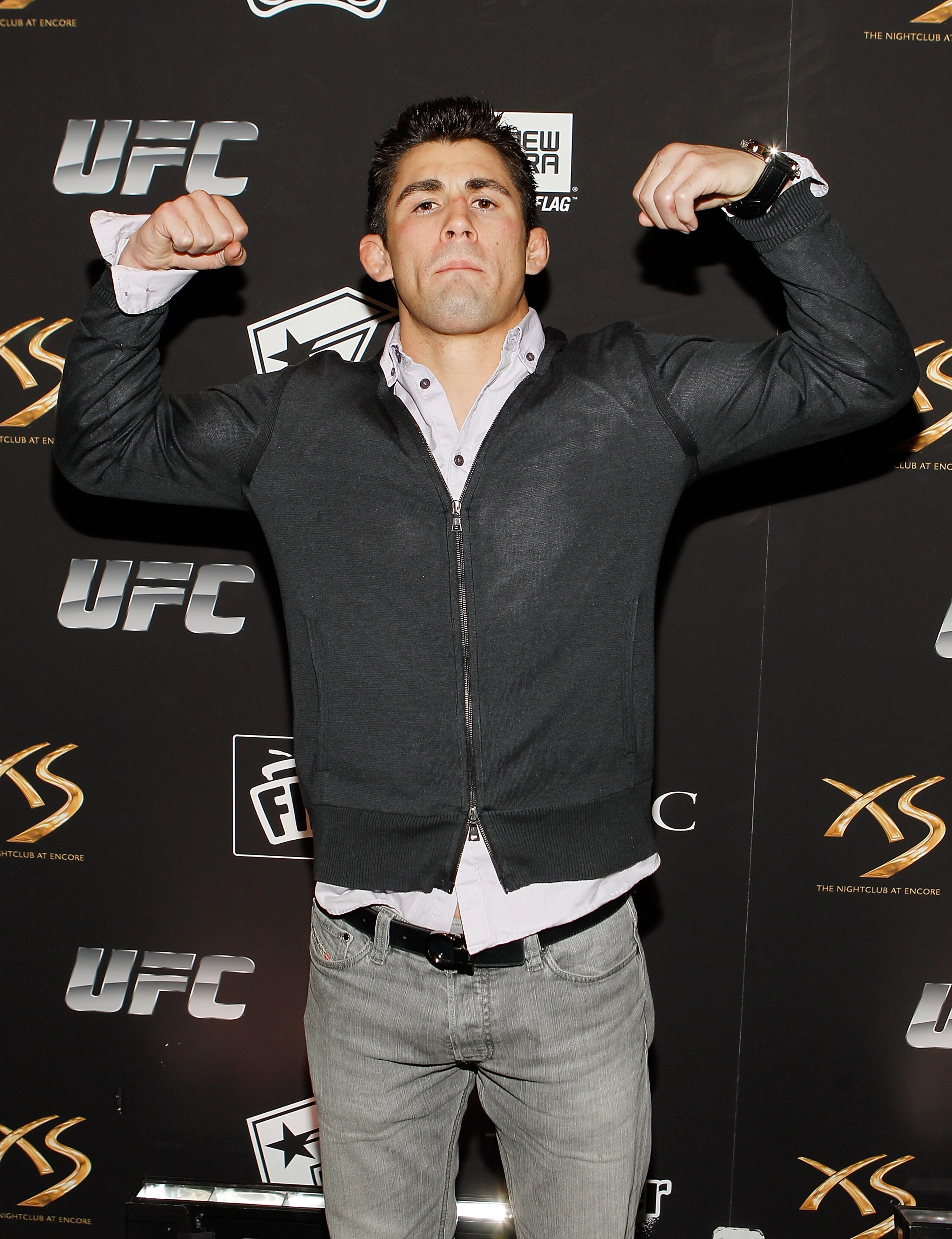 LAS VEGAS - FEBRUARY 15:  UFC fighter Dominick Cruz arrives at UFC, Famous Stars and Straps and New Era's 'The Magic Party' at XS the nightclub on February 15, 2011 in Las Vegas, Nevada.  (Photo by Isaac Brekken/Getty Images)