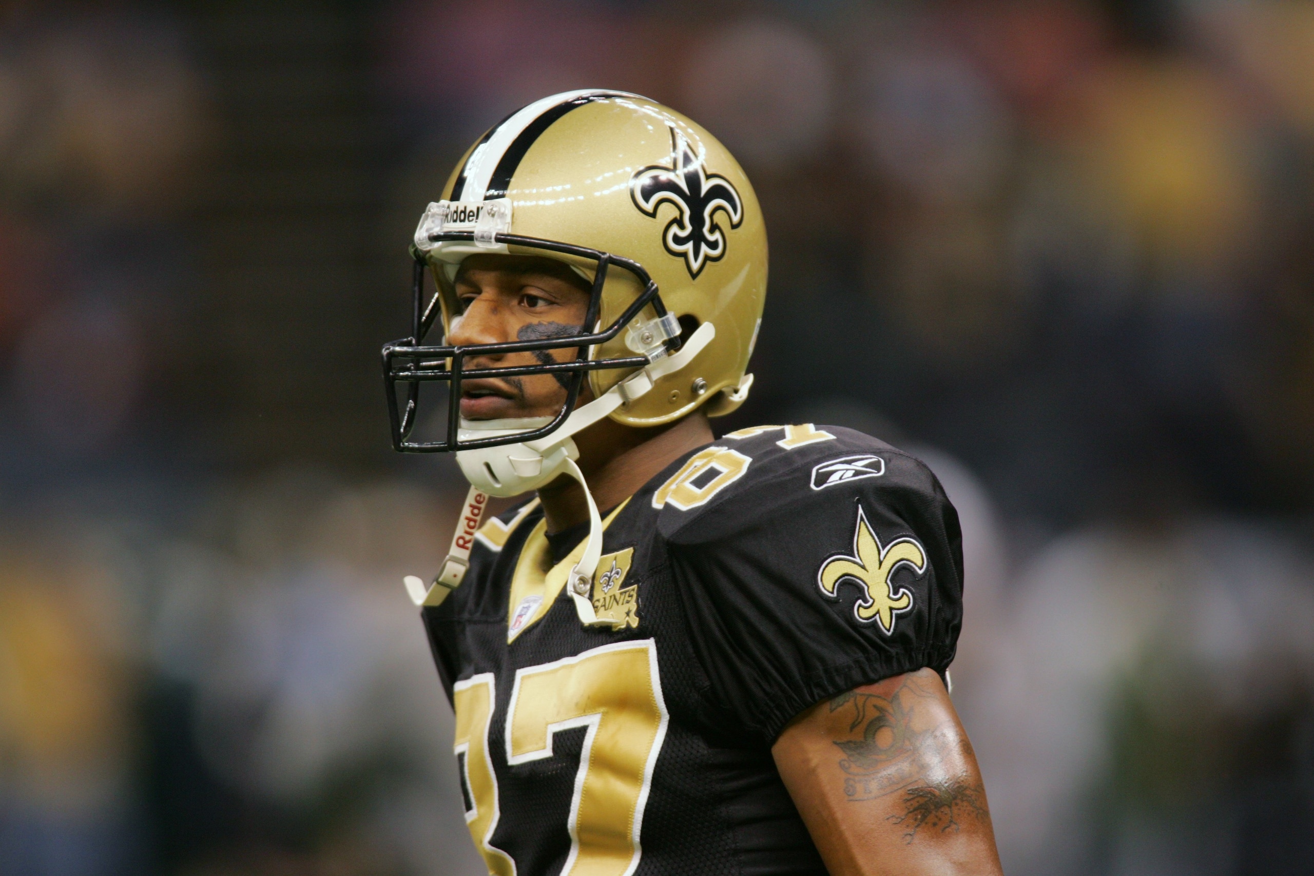 NEW ORLEANS - OCTOBER 29: Wide receiver Joe Horn #87 of the New Orleans Saints looks on against the Baltimore Ravens at the Louisiana Superdome on October 29, 2006 in New Orleans, Louisiana. The Ravens defeated the Saints 35-22. (Photo by Ronald Martinez NEW ORLEANS - OCTOBER 29: Wide receiver Joe Horn #87 of the New Orleans Saints looks on against the Baltimore Ravens at the Louisiana Superdome on October 29, 2006 in New Orleans, Louisiana. The Ravens defeated the Saints 35-22. (Photo by Ronald Martinez