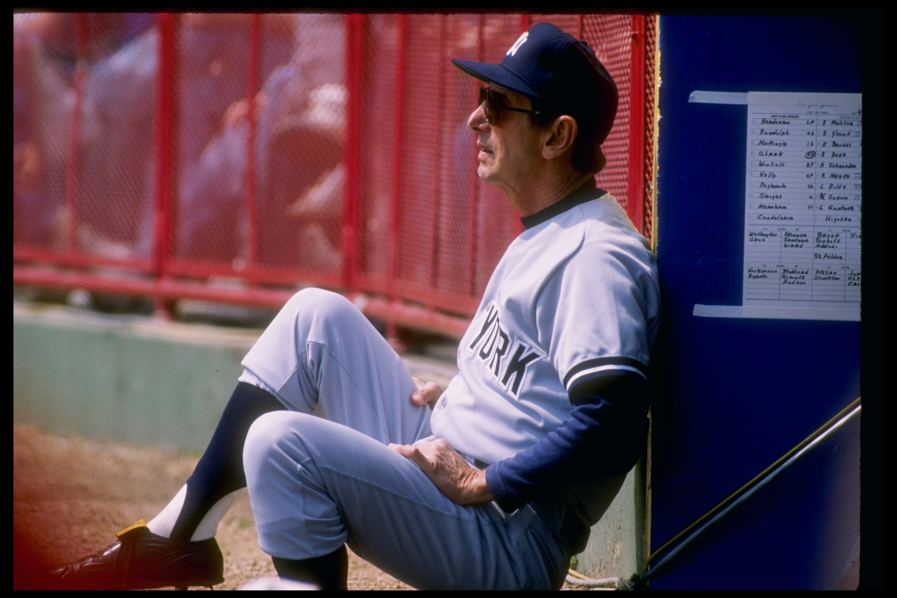 Billy Martin of the New York Yankees looks on during a game.