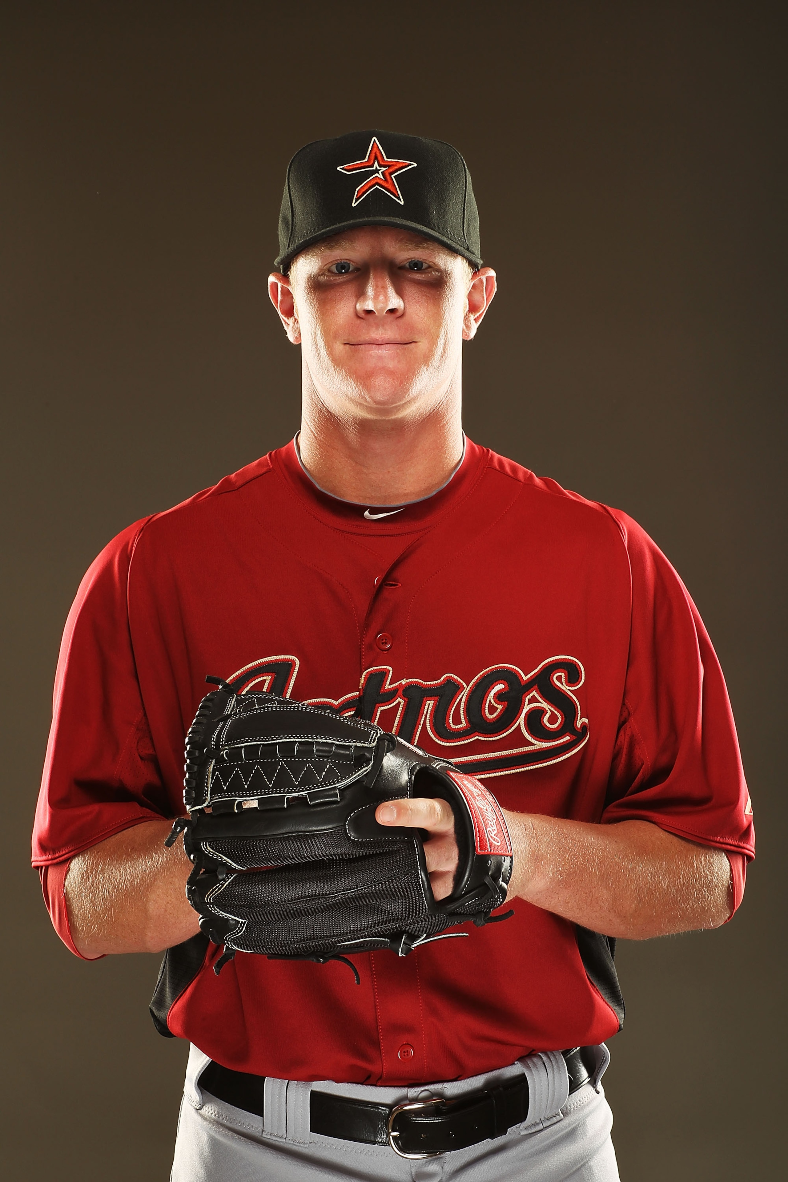KISSIMMEE, FL - FEBRUARY 24:  David Carpenter #67 of the Houston Astros poses for a portrait during Spring Training photo Day at Osceola County Stadium  on February 24, 2011 in Kissimmee, Florida.  (Photo by Al Bello/Getty Images)