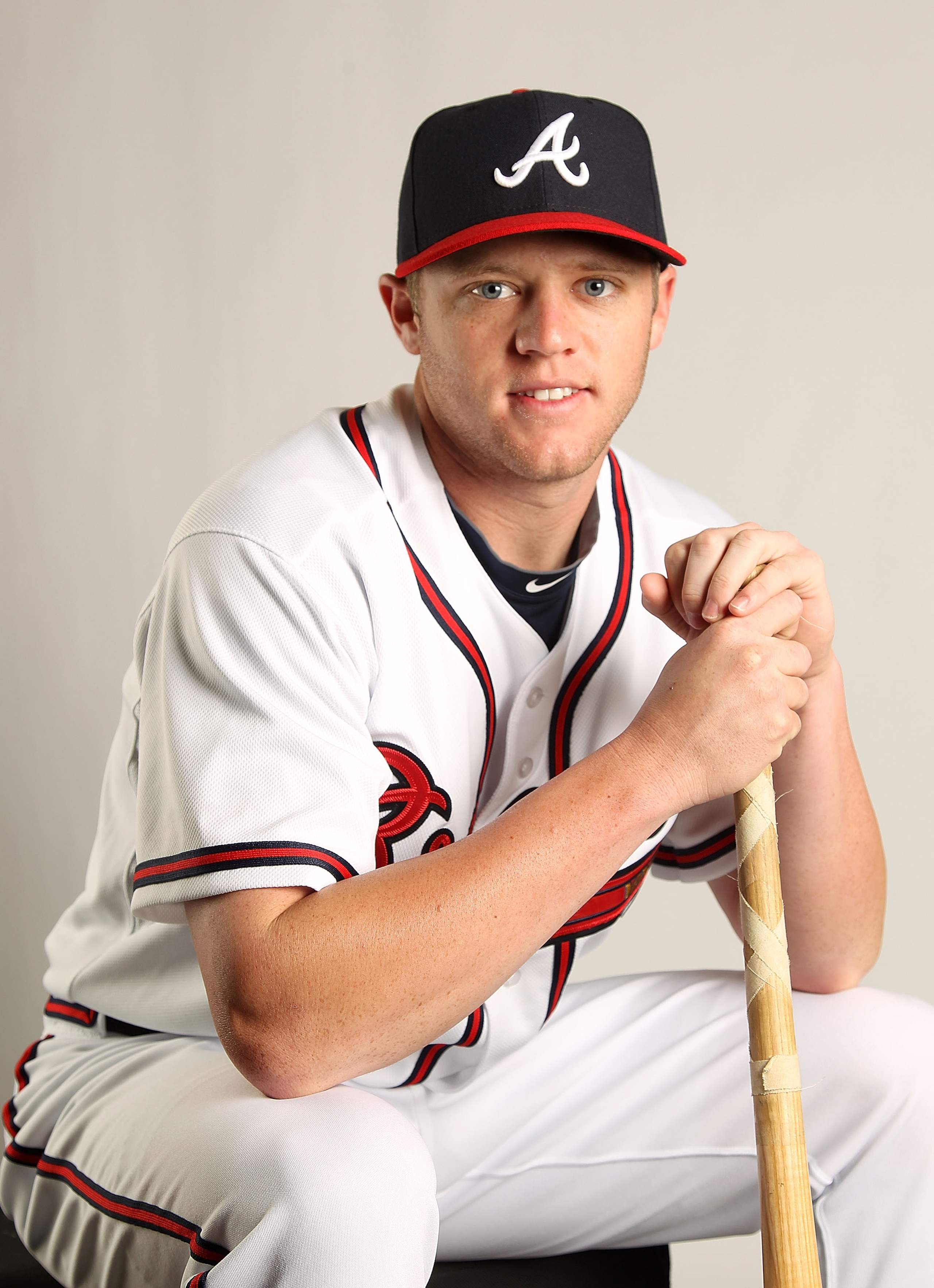 LAKE BUENA VISTA, FL - FEBRUARY 21: Tyler Pastornicky #77 of the Atlanta Braves during Photo Day at  Champion Stadium at ESPN Wide World of Sports of Complex on February 21, 2011 in Lake Buena Vista, Florida.  (Photo by Mike Ehrmann/Getty Images)