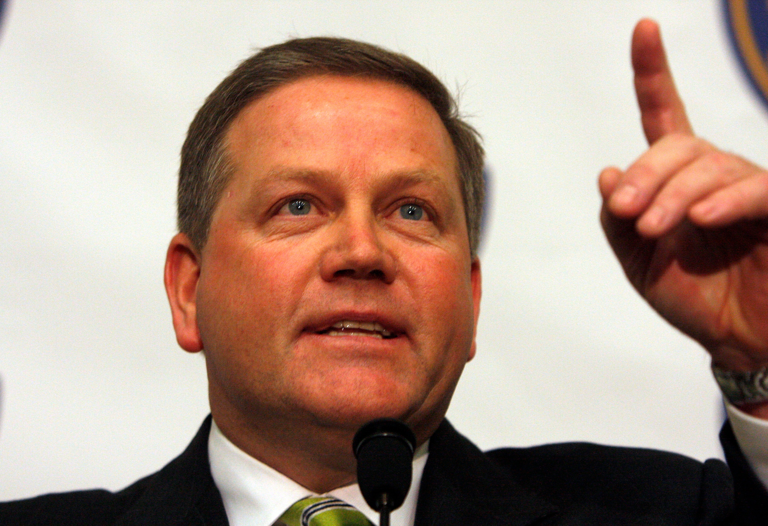 SOUTH BEND, IN - DECEMBER 11: Brian Kelly attends a press conference where he was named new football head coach at Notre Dame University on December 11, 2009 in South Bend, Indiana.  Kelly most recently led the University of Cincinnati to two consecutive