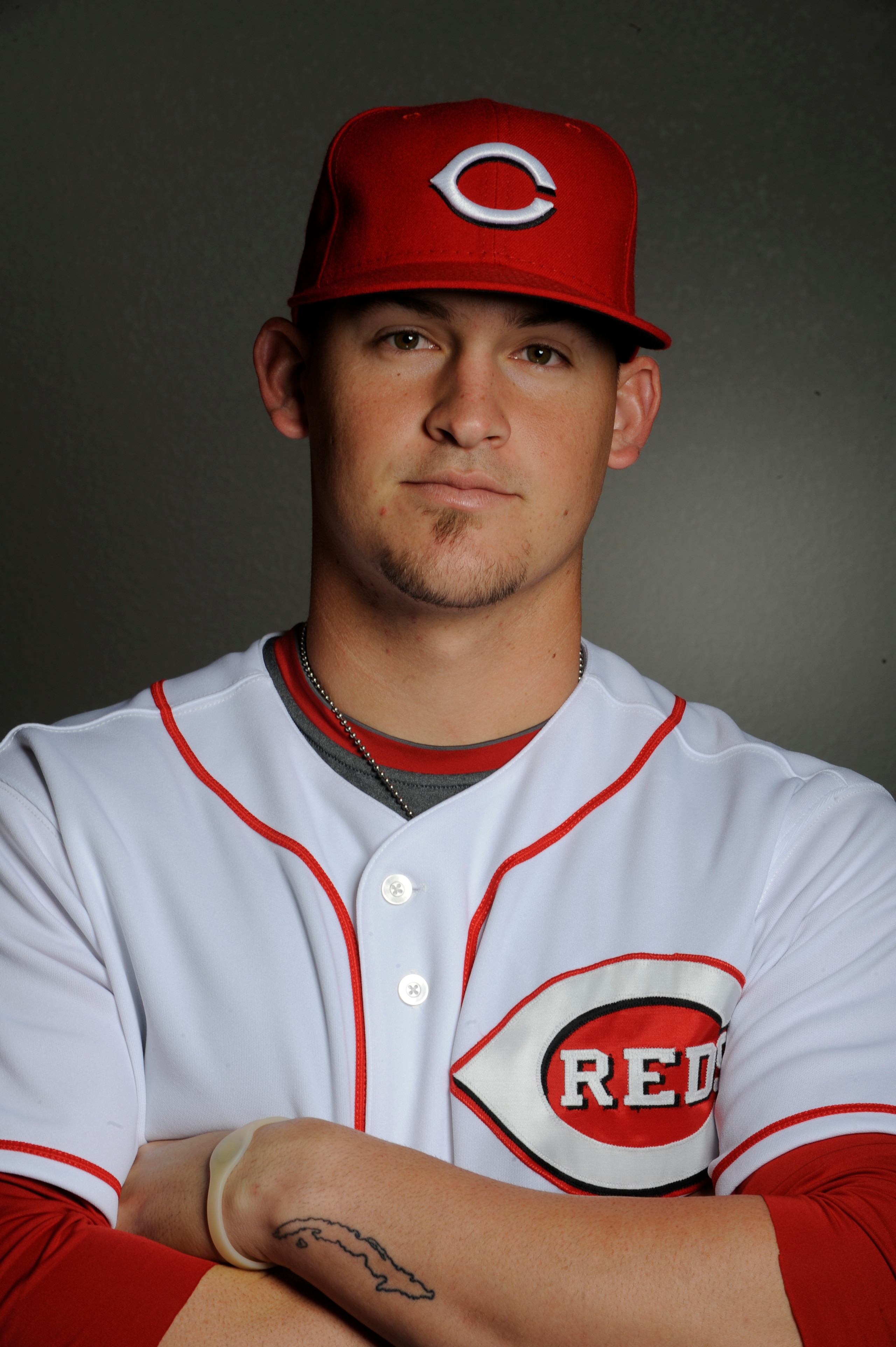 GOODYEAR, AZ - FEBRUARY 20: Yasmani Grandal #73 of the Cincinnati Reds poses during the Cincinnati Reds photo day at the Cincinnati Reds Spring Training Complex on February 20, 2011 in Goodyear, Arizona. (Photo by Rob Tringali/Getty Images)
