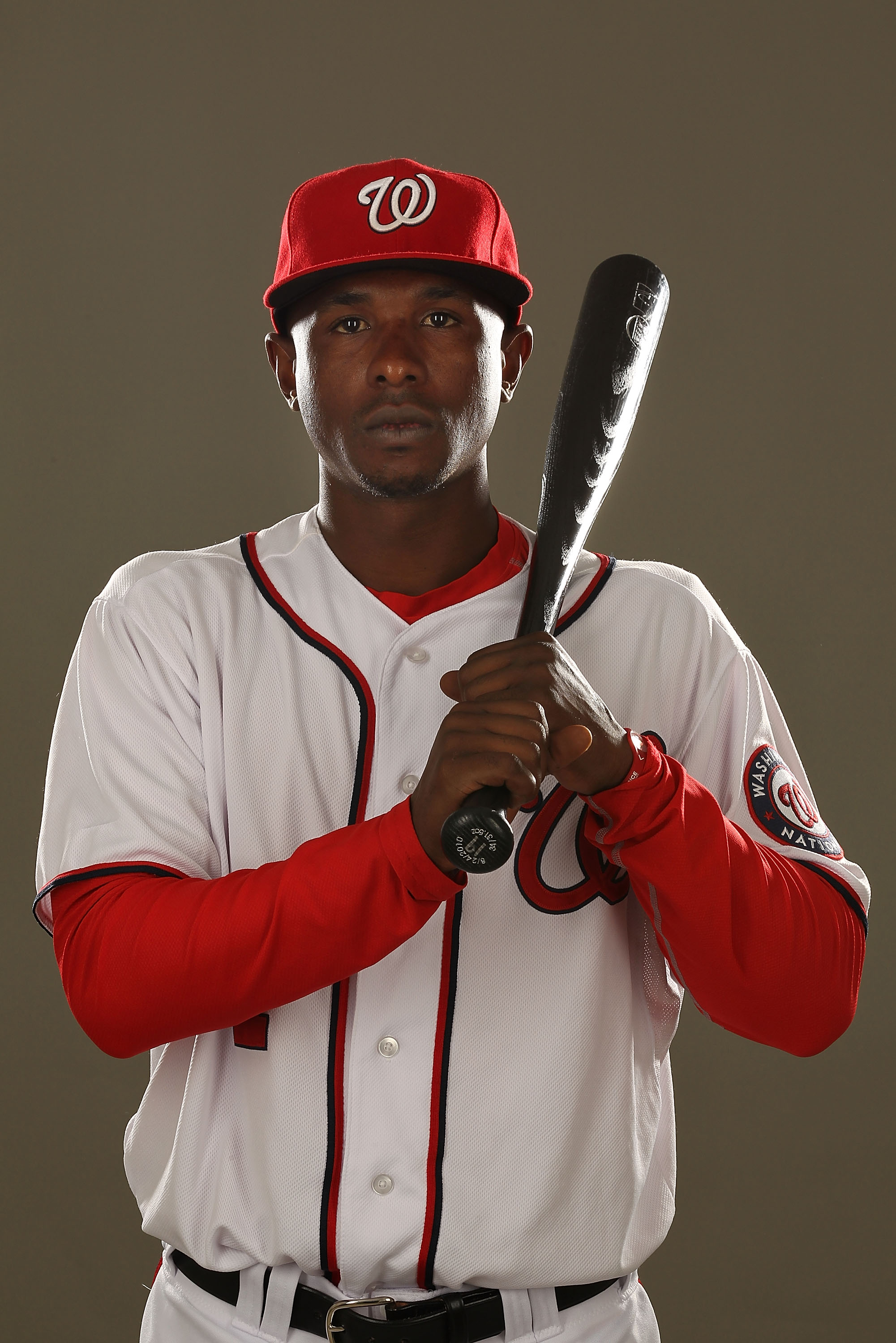 VIERA, FL - FEBRUARY 25:  Nyjer Morgan #1 of the Washington Nationals poses for a portrait during Spring Training Photo Day at Space Coast Stadium on February 25, 2011 in Viera, Florida.  (Photo by Al Bello/Getty Images)