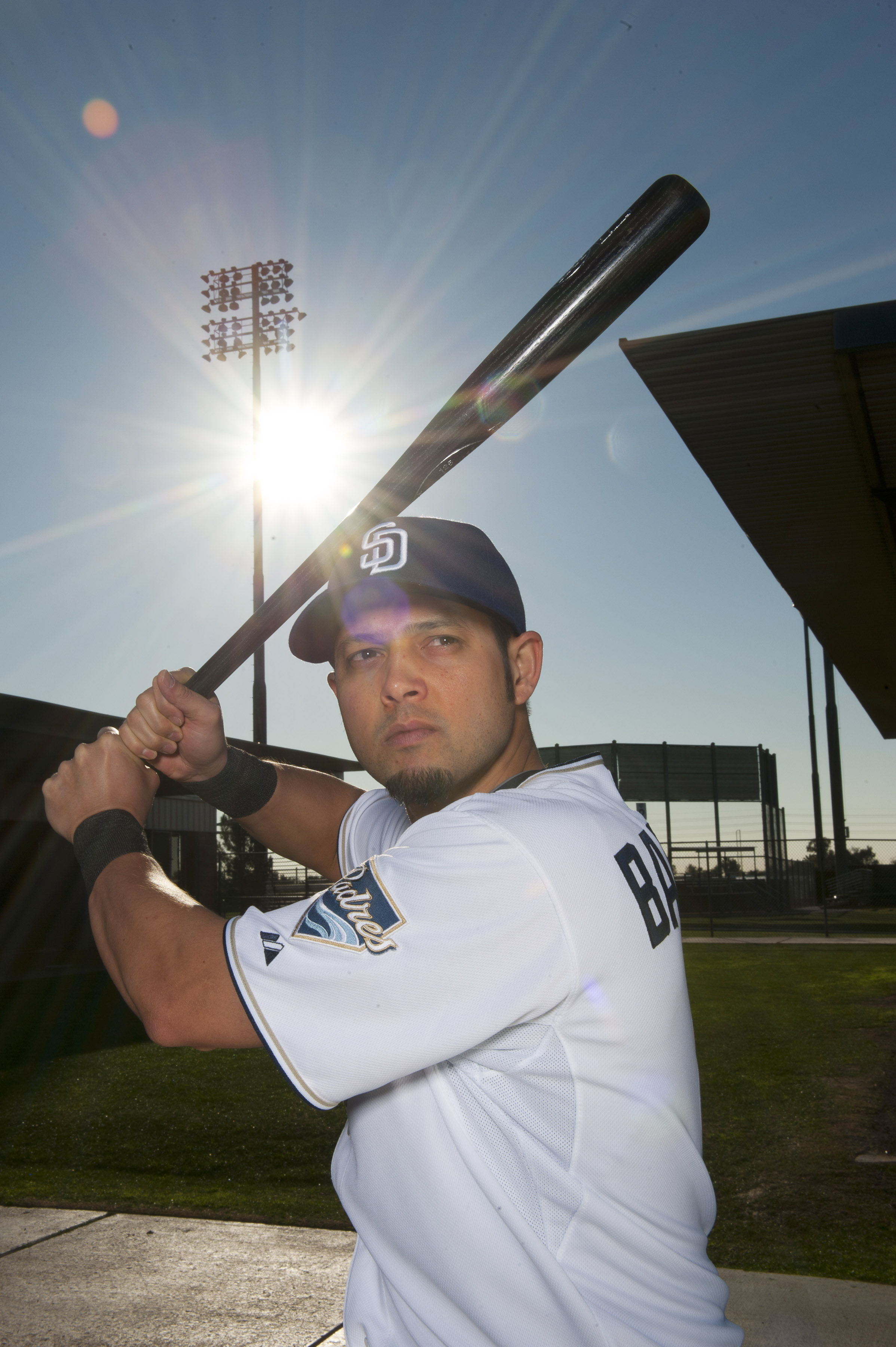 PEORIA, AZ - FEBRUARY 23: Jason Bartlett #8 of the San Diego Padres poses during their photo day at the Padres Spring Training Complex on February 23, 2011 in Peoria, Arizona. (Photo by Rob Tringali/Getty Images)