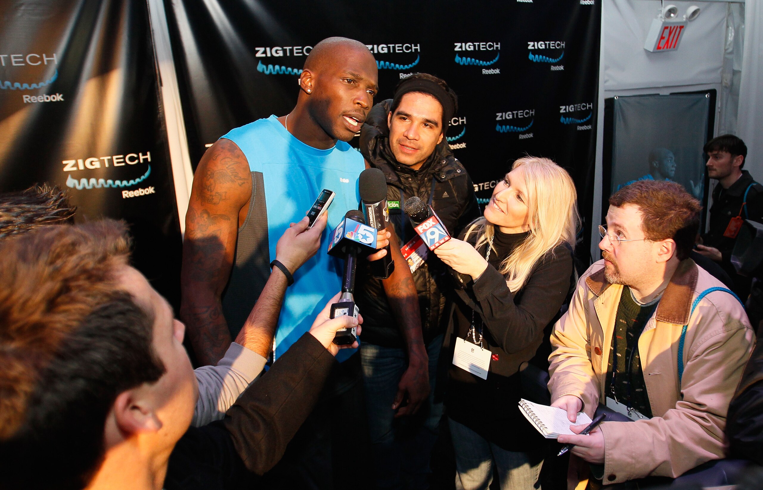 DALLAS, TX - FEBRUARY 04:  Chad Ochocinco of the Cincinnati Benglas attends the 'ZigTech Cowboy Up Challenge' hosted by Reebok as MMA champion Randy Couture rides a mechanical bull on February 4, 2011 in Dallas, Texas.  (Photo by Kevin C. Cox/Getty Images