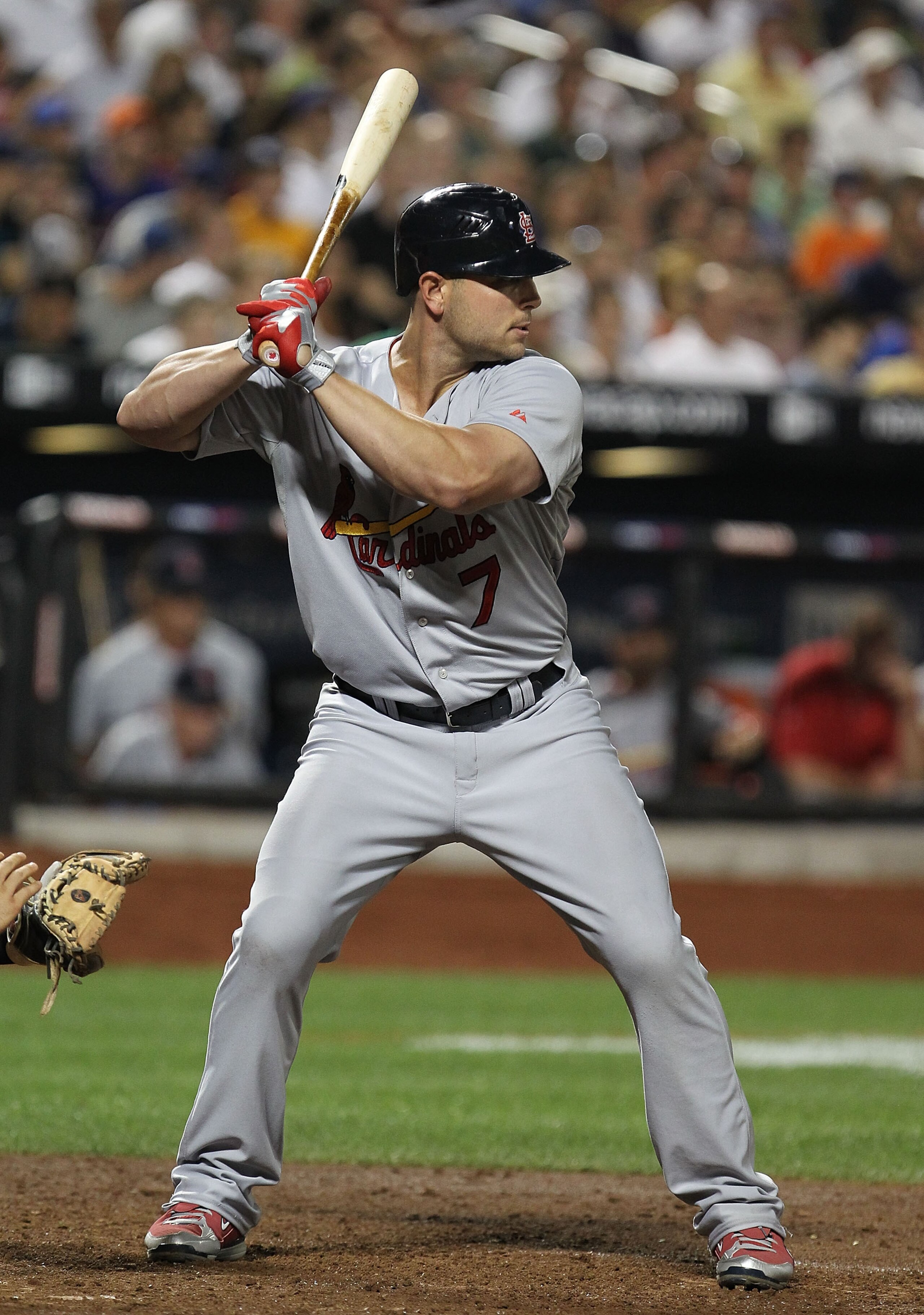 NEW YORK - JULY 27: Matt Holliday #7 of the St. Louis Cardinals in action against the New York Mets during their game on July 27, 2010 at Citi Field in the Flushing neighborhood of the Queens borough of New York City. (Photo by Al Bello/Getty Images) NEW YORK - JULY 27: Matt Holliday #7 of the St. Louis Cardinals in action against the New York Mets during their game on July 27, 2010 at Citi Field in the Flushing neighborhood of the Queens borough of New York City. (Photo by Al Bello/Getty Images)