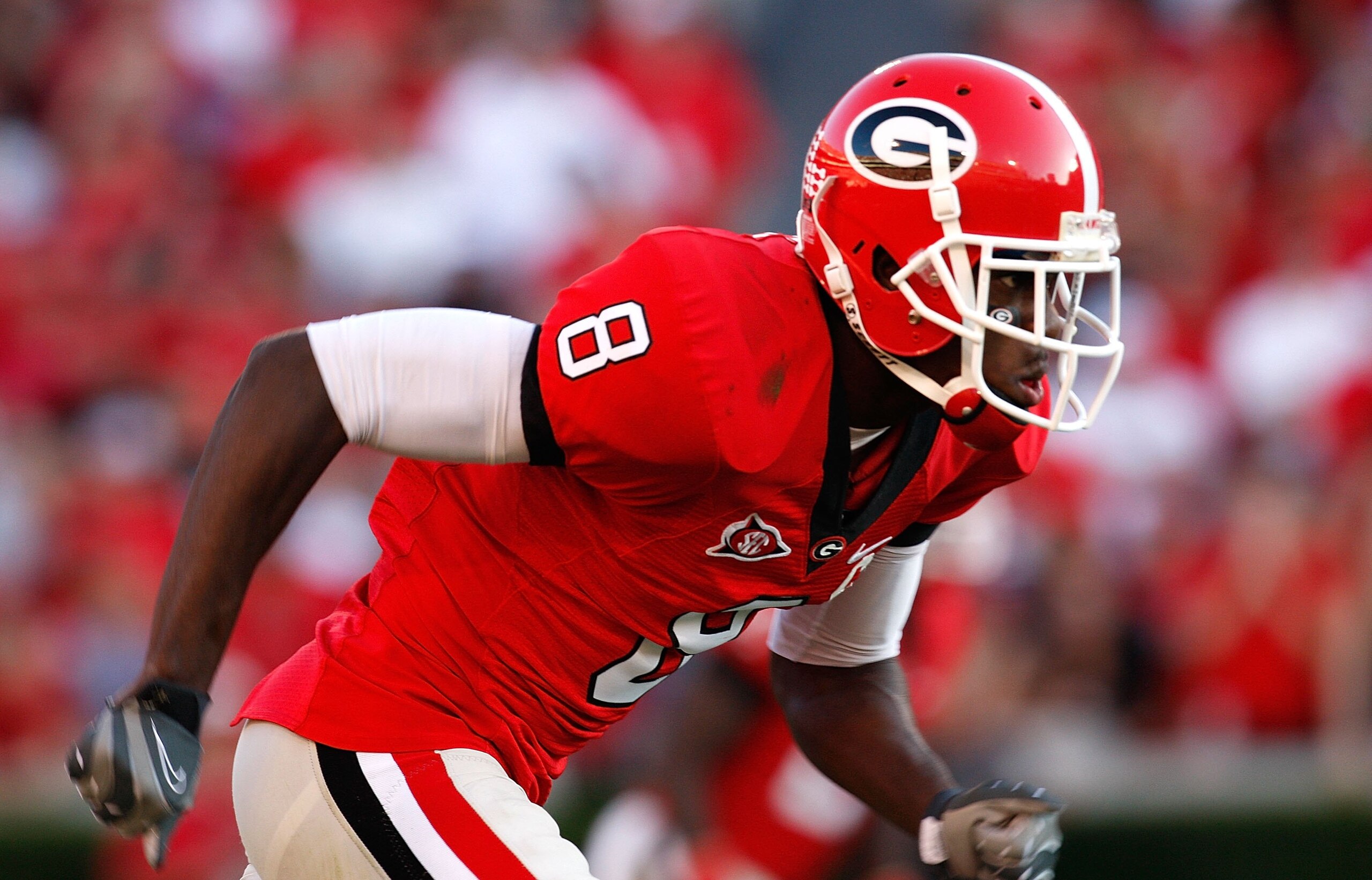 ATHENS, GA - OCTOBER 03: A.J. Green #8 of the Georgia Bulldogs against the Louisiana State University Tigers at Sanford Stadium on October 3, 2009 in Athens, Georgia. (Photo by Kevin C. Cox/Getty Images) ATHENS, GA - OCTOBER 03: A.J. Green #8 of the Georgia Bulldogs against the Louisiana State University Tigers at Sanford Stadium on October 3, 2009 in Athens, Georgia. (Photo by Kevin C. Cox/Getty Images)