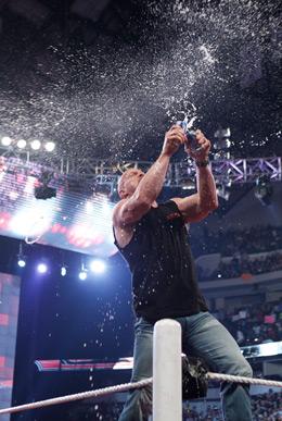 'SCSA' celebrating in the ring 'SCSA' celebrating in the ring