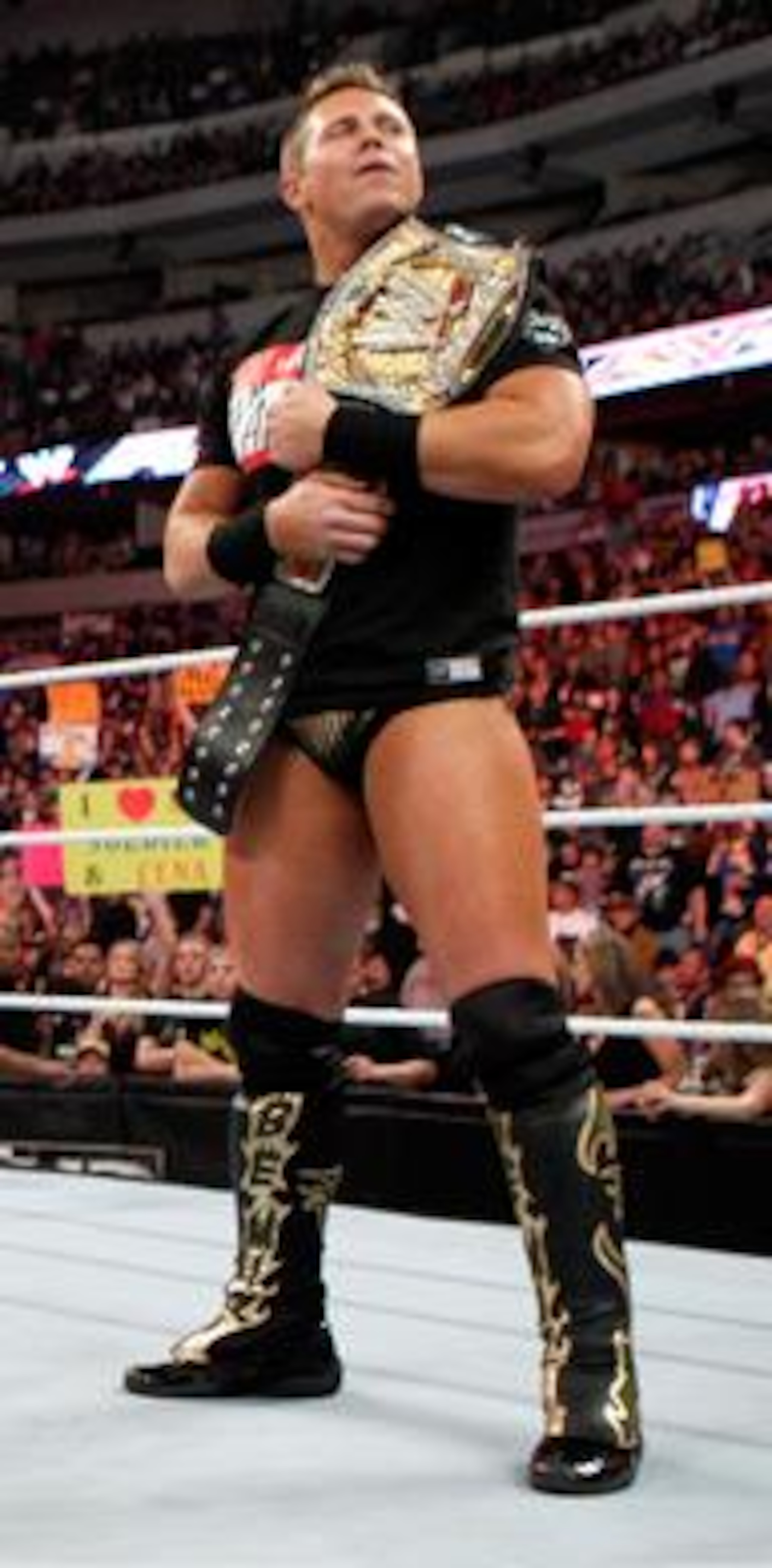 The Miz looking smug after beating down Cena