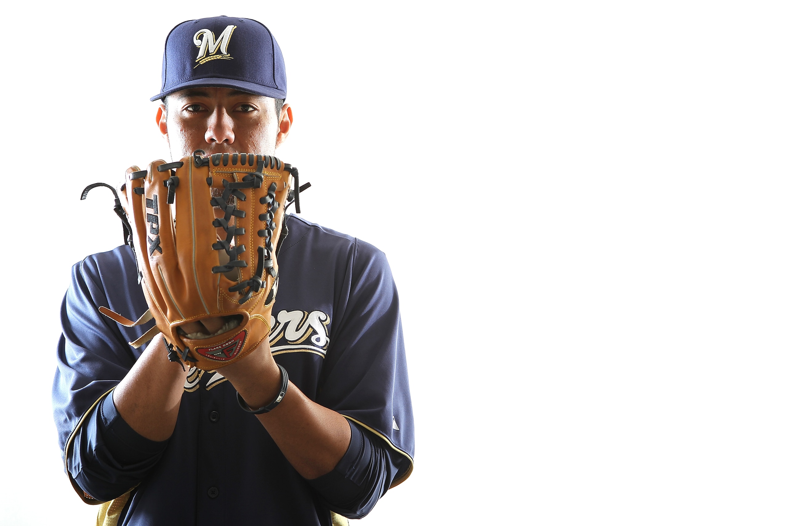 MARYVALE, AZ - FEBRUARY 24:  Yovani Gallardo #49 of the Milwaukee Brewers poses for a portrait during Spring Training Media Day on February 24, 2011 at Maryvale Stadium in Maryvale, Arizona.  (Photo by Jonathan Ferrey/Getty Images)