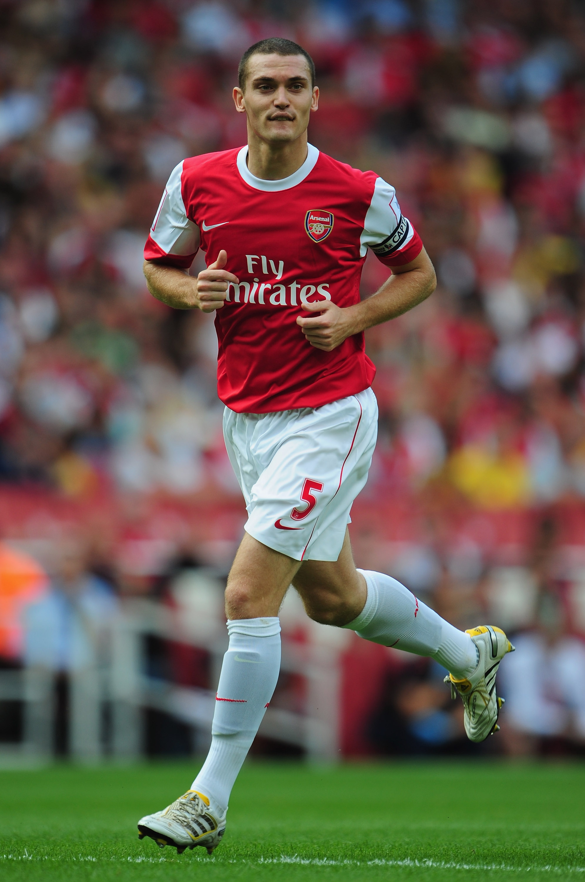 LONDON, ENGLAND - JULY 31:  Thomas Vermaelen of Arsenal in action during the Emirates Cup match between Arsenal and AC Milan at Emirates Stadium on July 31, 2010 in London, England.  (Photo by Mike Hewitt/Getty Images)