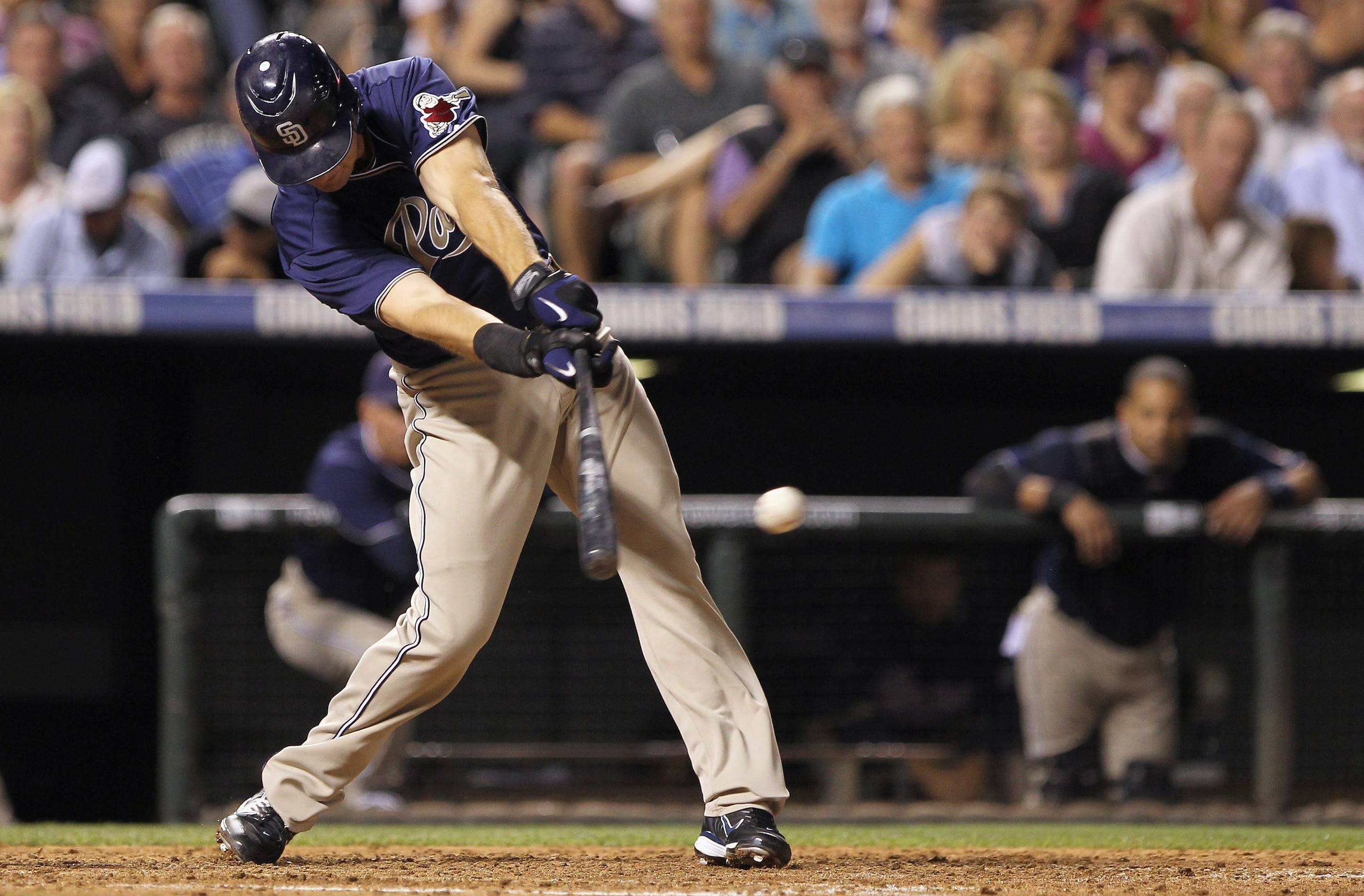 DENVER - SEPTEMBER 13: Ryan Ludwick #47 of the San Diego Padres hits an RBI single against the Colorado Rockies in the fifth inning at Coors Field on September 13, 2010 in Denver, Colorado. (Photo by Doug Pensinger/Getty Images) DENVER - SEPTEMBER 13: Ryan Ludwick #47 of the San Diego Padres hits an RBI single against the Colorado Rockies in the fifth inning at Coors Field on September 13, 2010 in Denver, Colorado. (Photo by Doug Pensinger/Getty Images)