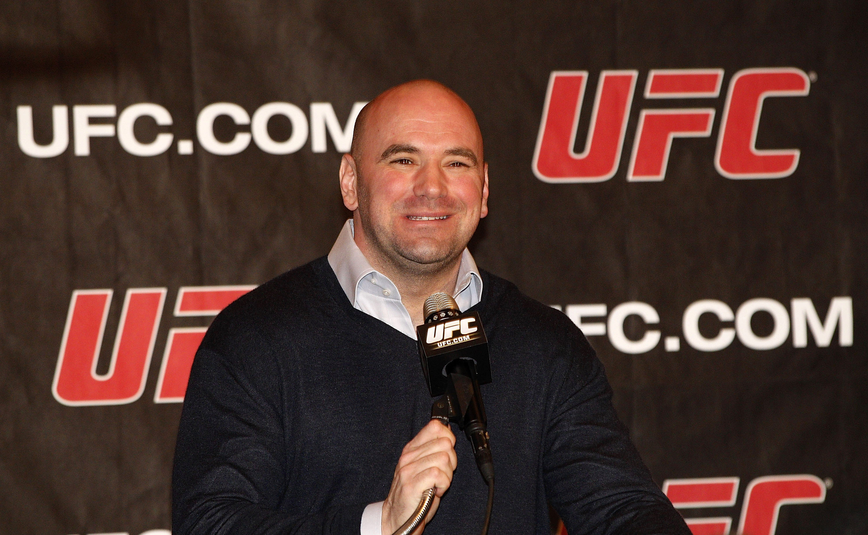 NEW YORK, NY - JANUARY 13:  Dana White, UFC President, speaks during a press conference to announce commitment to bring UFC to Madison Square Garden and New York State at Madison Square Garden on January 13, 2011 in New York City.  (Photo by Michael Cohen