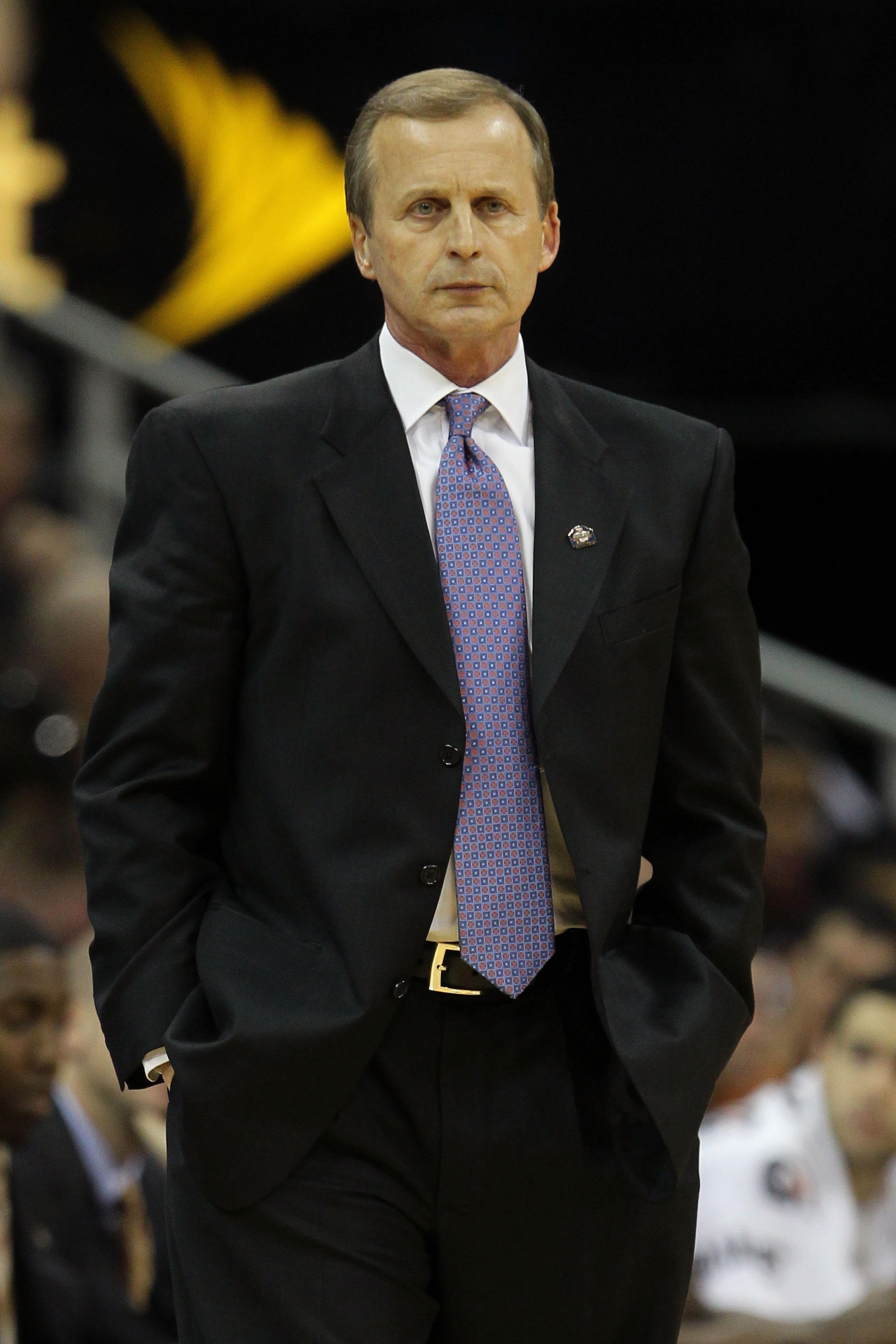 KANSAS CITY, MO - MARCH 10:  Head coach Rick Barnes of the Texas Longhorns looks on during their quarterfinal game against the Oklahoma Sooners in the 2011 Phillips 66 Big 12 Men's Basketball Tournament at Sprint Center on March 10, 2011 in Kansas City, M