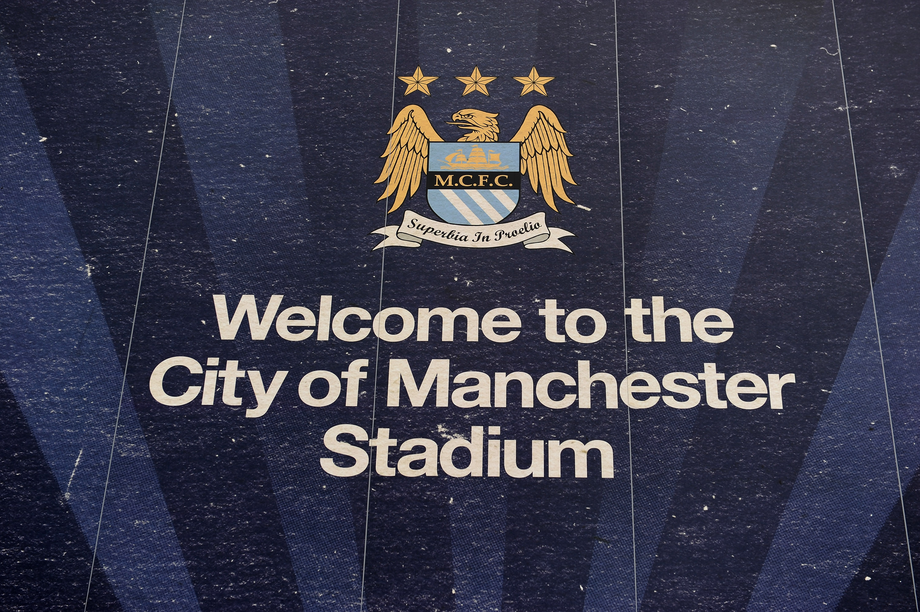 MANCHESTER, ENGLAND - FEBRUARY 27:  A General View of signage outside The City of Manchester Stadium, home of Manchester City FC on February 27, 2011 in Manchester, England.  (Photo by Jamie McDonald/Getty Images)