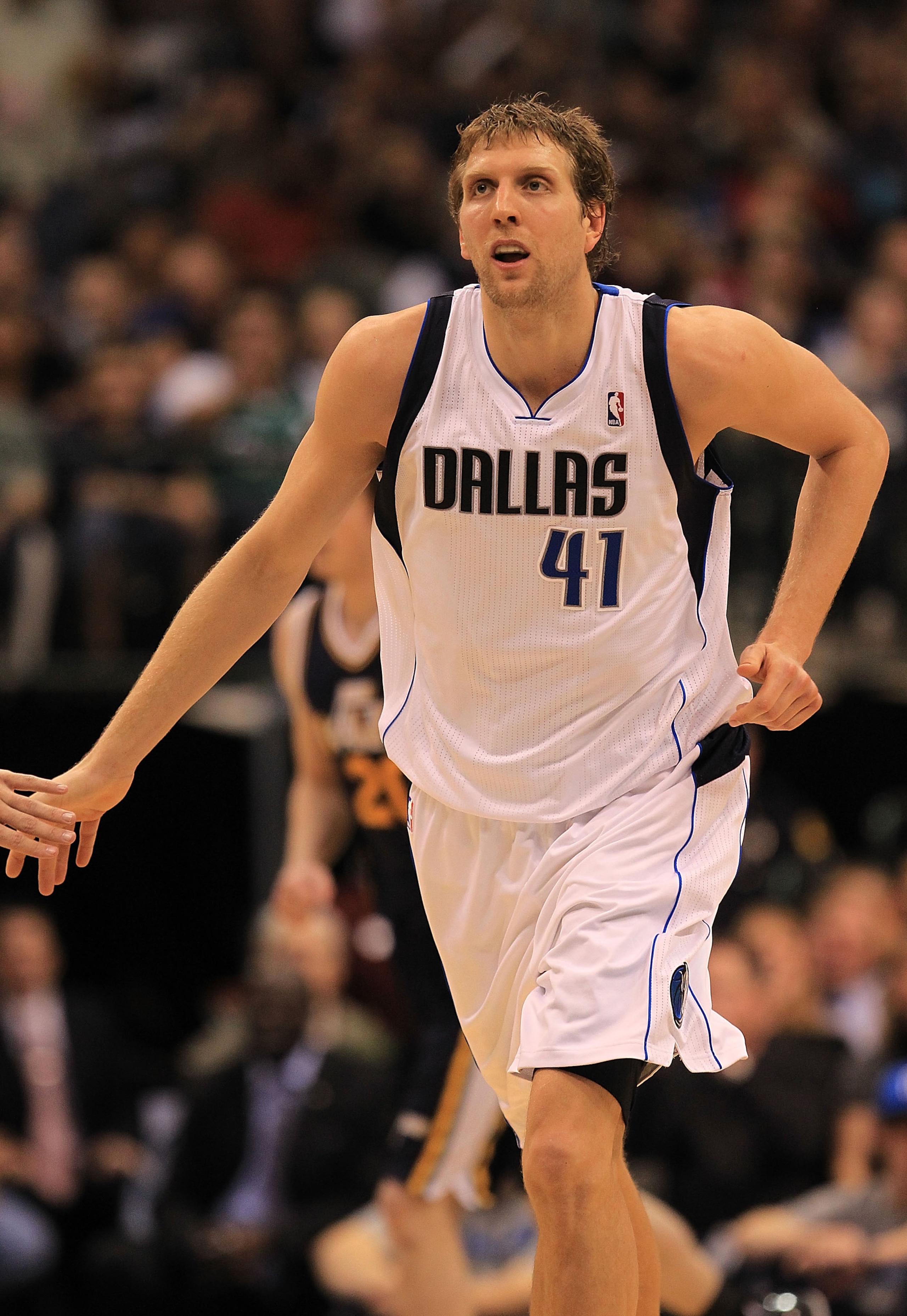 DALLAS, TX - FEBRUARY 23:  Forward Dirk Nowitzki #41 of the Dallas Mavericks at American Airlines Center on February 23, 2011 in Dallas, Texas.  NOTE TO USER: User expressly acknowledges and agrees that, by downloading and or using this photograph, User i