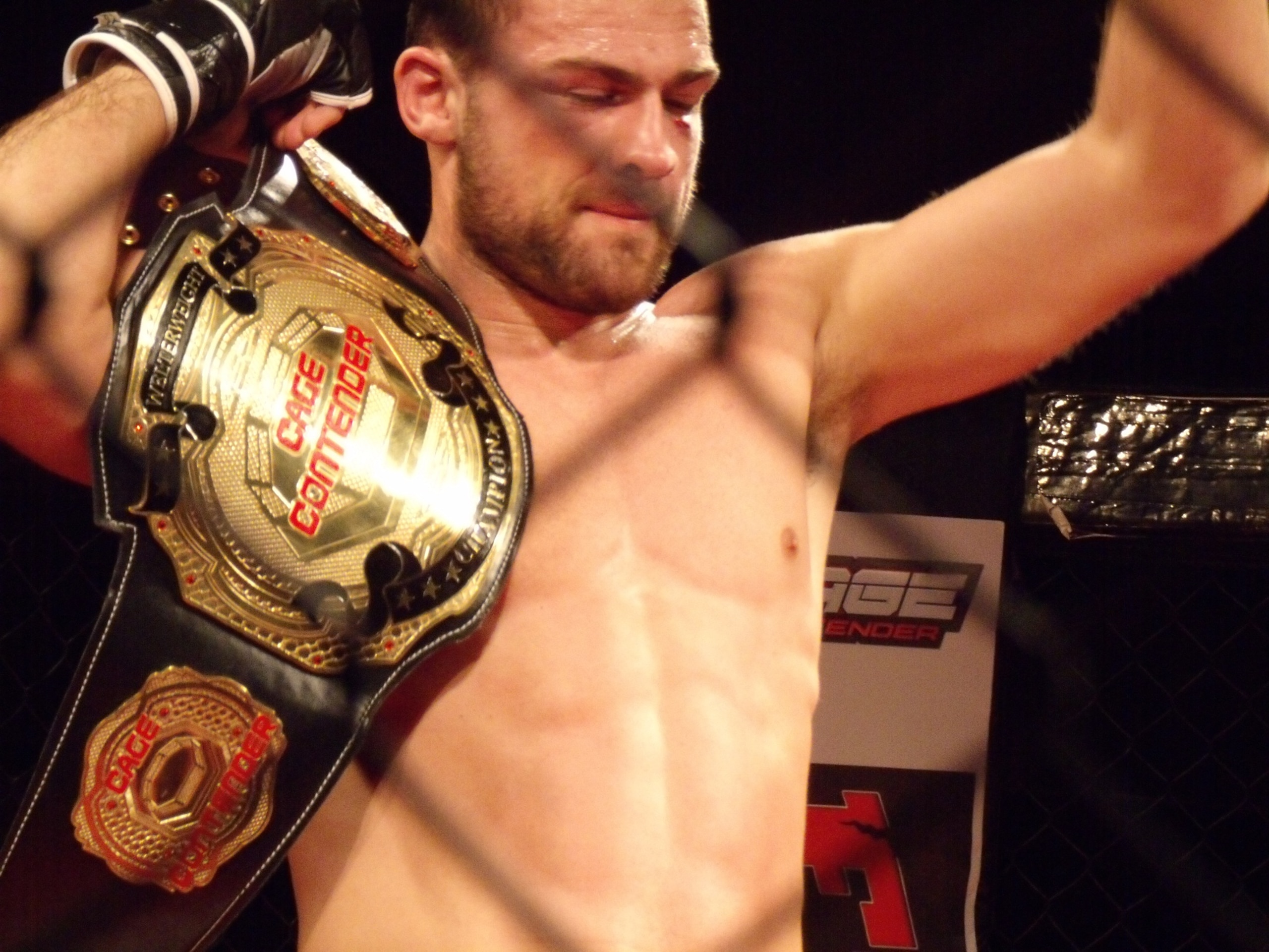 Pendred after successful title defense Pendred after successful title defense