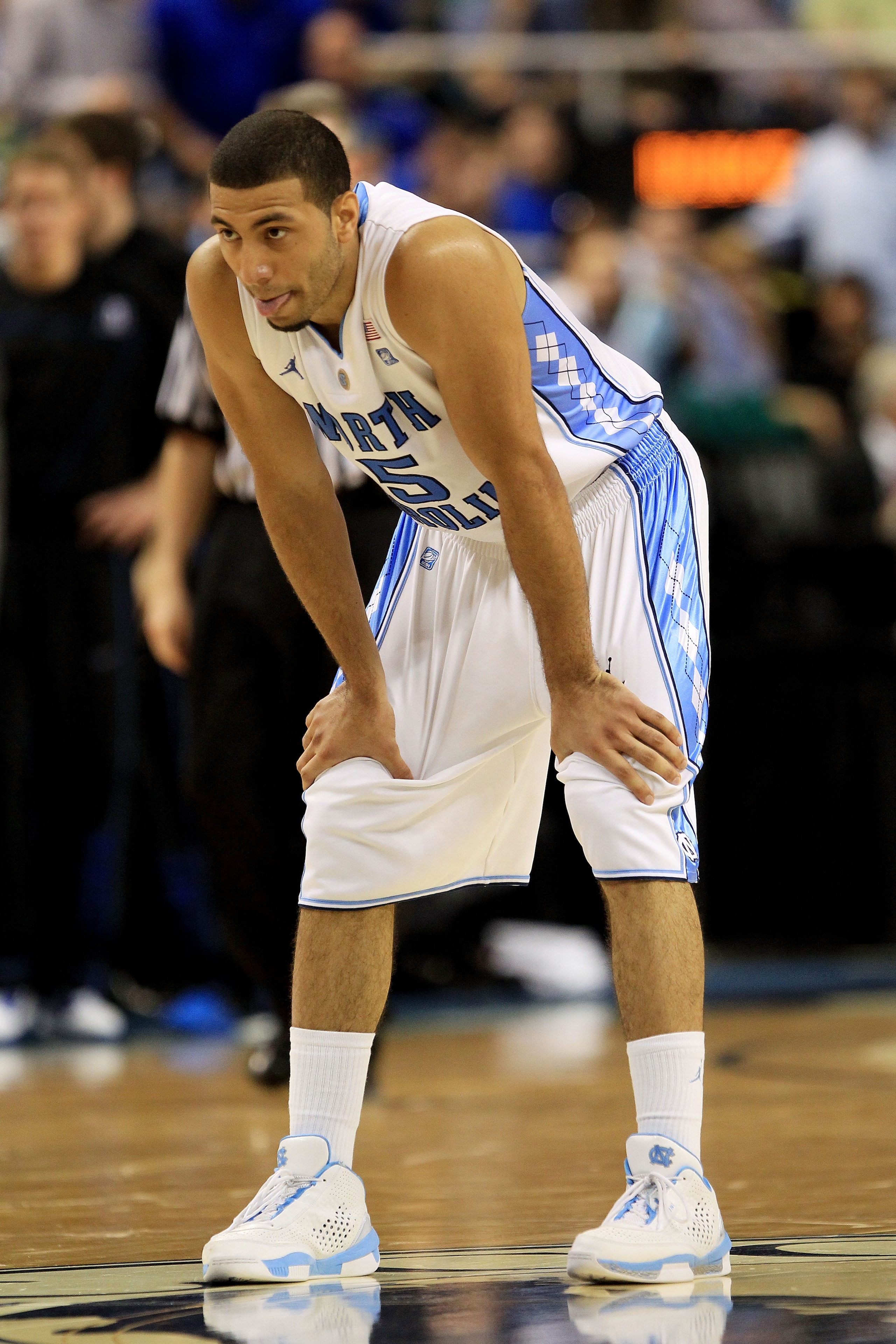 GREENSBORO, NC - MARCH 13:  Kendall Marshall #5 of the North Carolina Tar Heels looks on while playing against the Duke Blue Devils during the second half in the championship game of the 2011 ACC men's basketball tournament at the Greensboro Coliseum on M