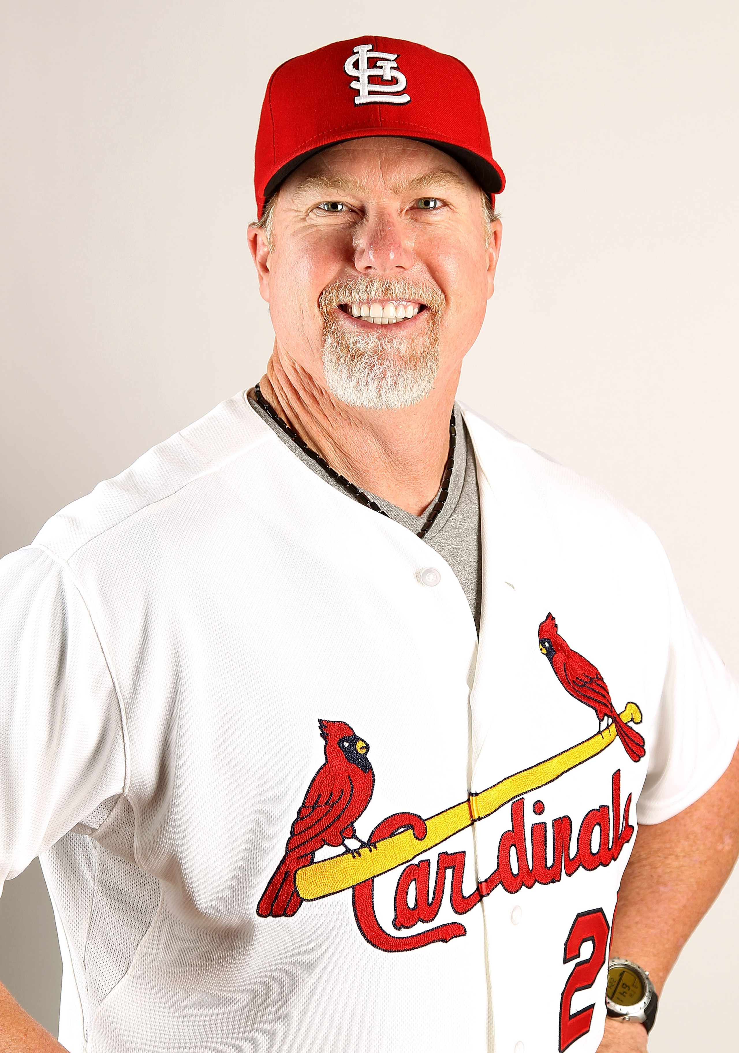 JUPITER, FL - FEBRUARY 24: Mark McGwire #25 of the St. Louis Cardinals during Photo Day at Roger Dean Stadium on February 24, 2011 in Jupiter, Florida. (Photo by Mike Ehrmann/Getty Images) JUPITER, FL - FEBRUARY 24: Mark McGwire #25 of the St. Louis Cardinals during Photo Day at Roger Dean Stadium on February 24, 2011 in Jupiter, Florida. (Photo by Mike Ehrmann/Getty Images)