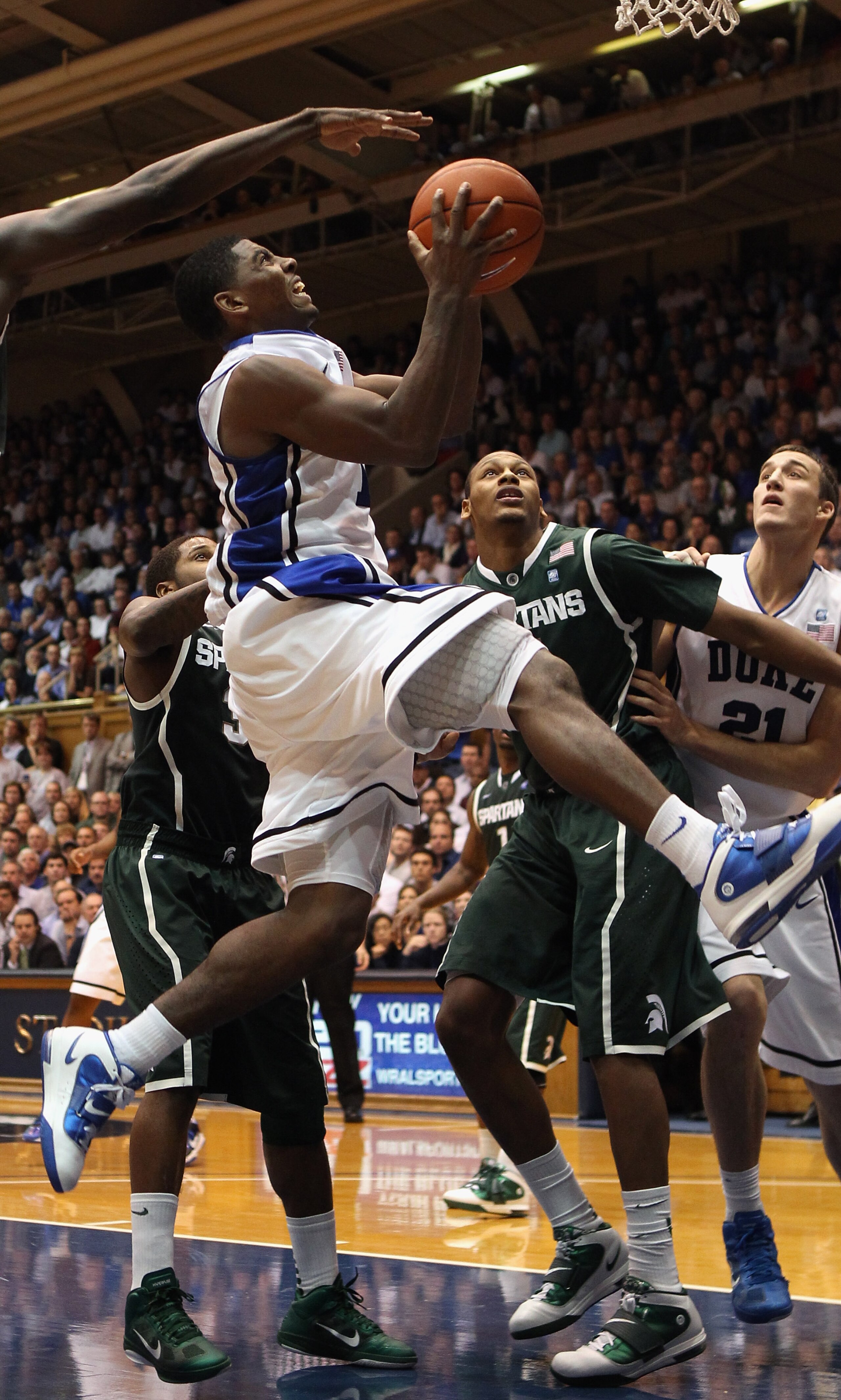 DURHAM, NC - DECEMBER 01: Kyrie Irving #1 of the Duke Blue Devils during their game against the Michigan State Spartans at Cameron Indoor Stadium on December 1, 2010 in Durham, North Carolina. (Photo by Streeter Lecka/Getty Images) DURHAM, NC - DECEMBER 01: Kyrie Irving #1 of the Duke Blue Devils during their game against the Michigan State Spartans at Cameron Indoor Stadium on December 1, 2010 in Durham, North Carolina. (Photo by Streeter Lecka/Getty Images)