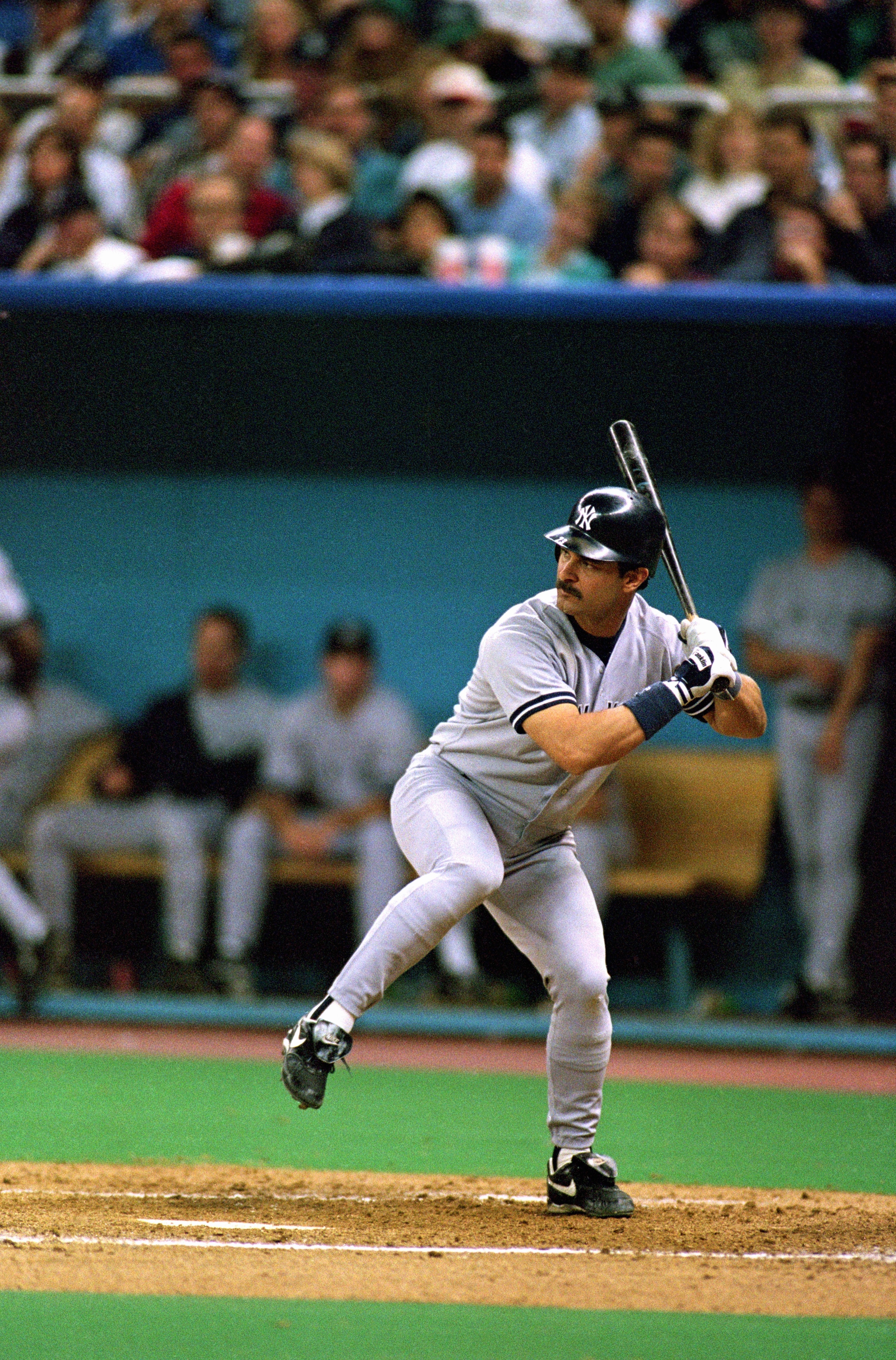 SEATTLE - OCTOBER 7:  Don Mattingly #23 of the New York Yankees waits for the pitch during Game four of the 1995 American League Divisional Series against the Seattle Mariners at the Kingdome on October 7, 1995 in Seattle, Washington. The Mariners defeate