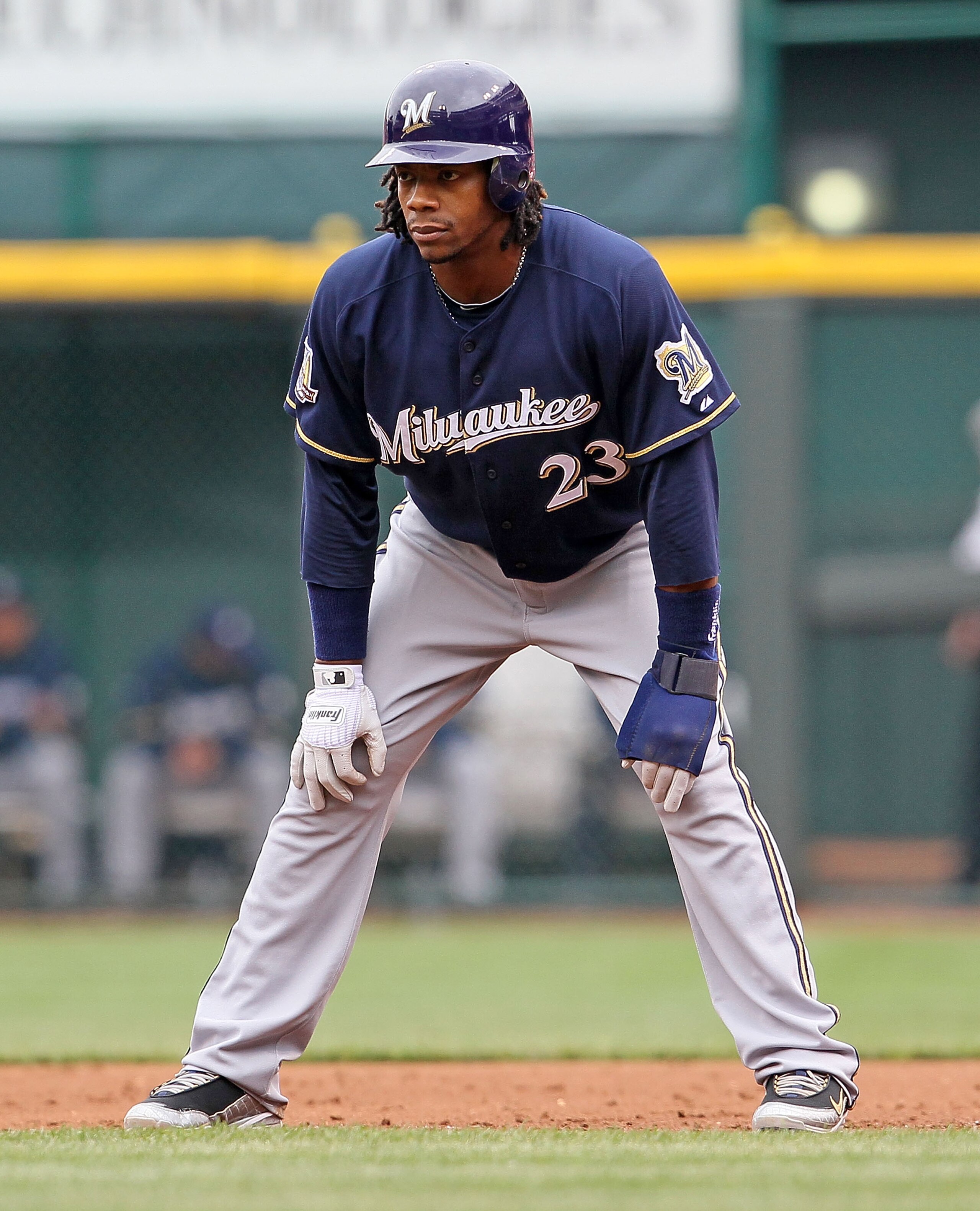 CINCINNATI - MAY 18:  Rickie Weeks # 23 of the Milwaukee Brewers is pictured during the game against the Cincinnati Reds at Great American Ball Park on May 18, 2010 in Cincinnati, Ohio.  (Photo by Andy Lyons/Getty Images)