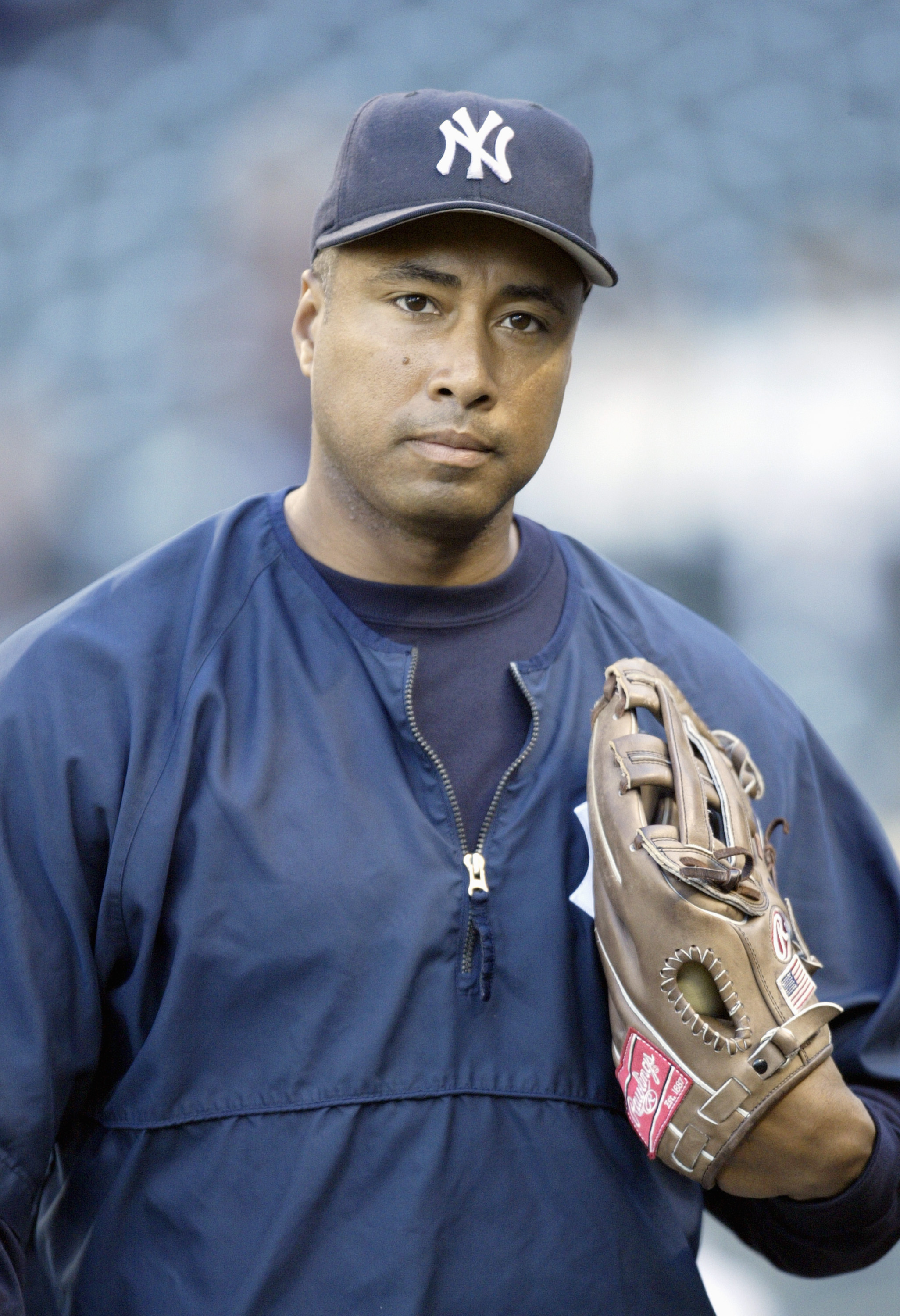 SEATTLE - AUGUST 22:  Bernie Williams #51 of the New York Yankees looks on during practice before the game against the Seattle Mariners on August 22, 2006 at Safeco Field in Seattle Washington. (Photo by Otto Greule Jr/Getty Images)