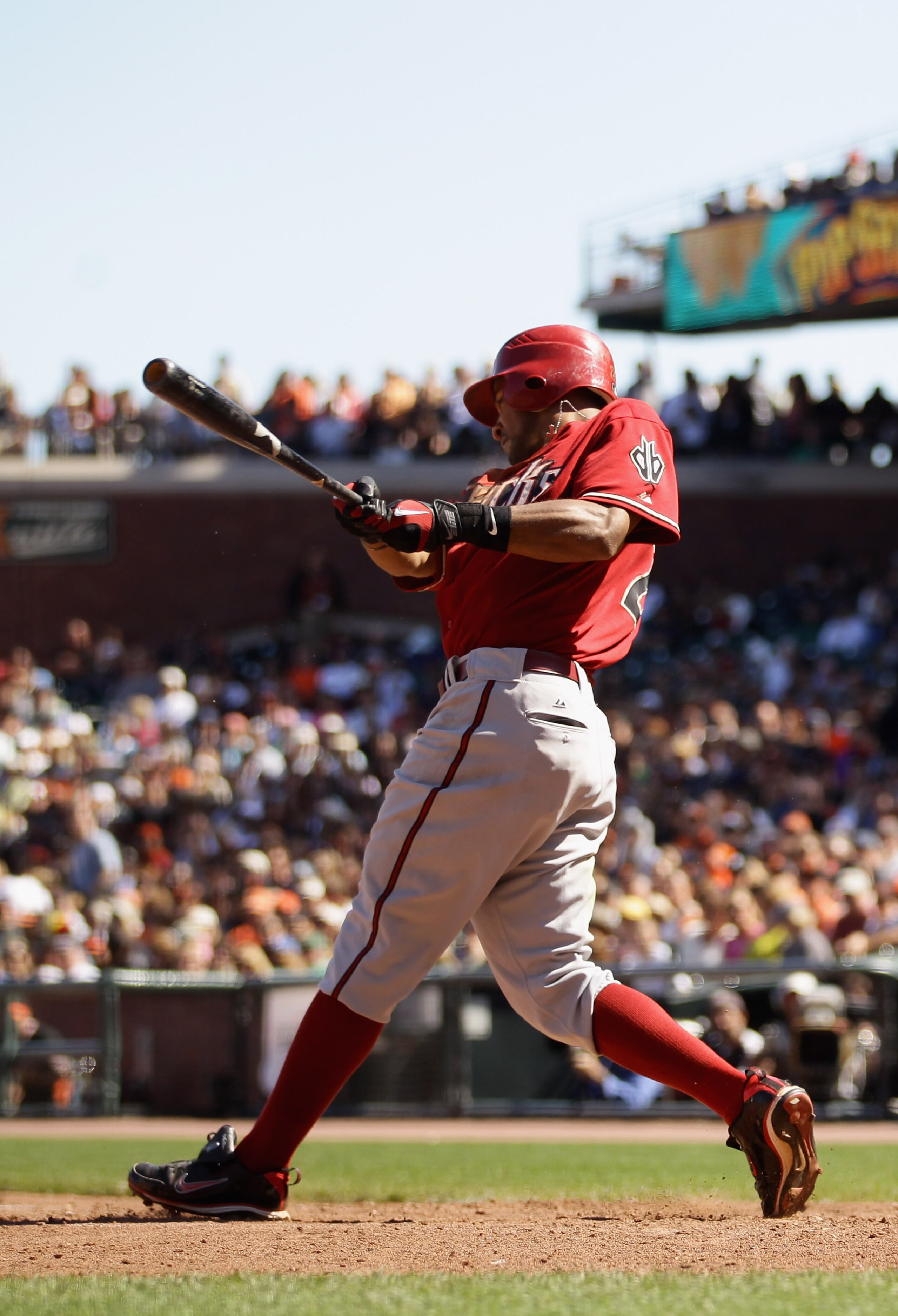 SAN FRANCISCO - AUGUST 29:  Chris Young #24 of the Arizona Diamondbacks bats against the San Francisco Giants at AT&T Park on August 29, 2010 in San Francisco, California.  (Photo by Ezra Shaw/Getty Images)