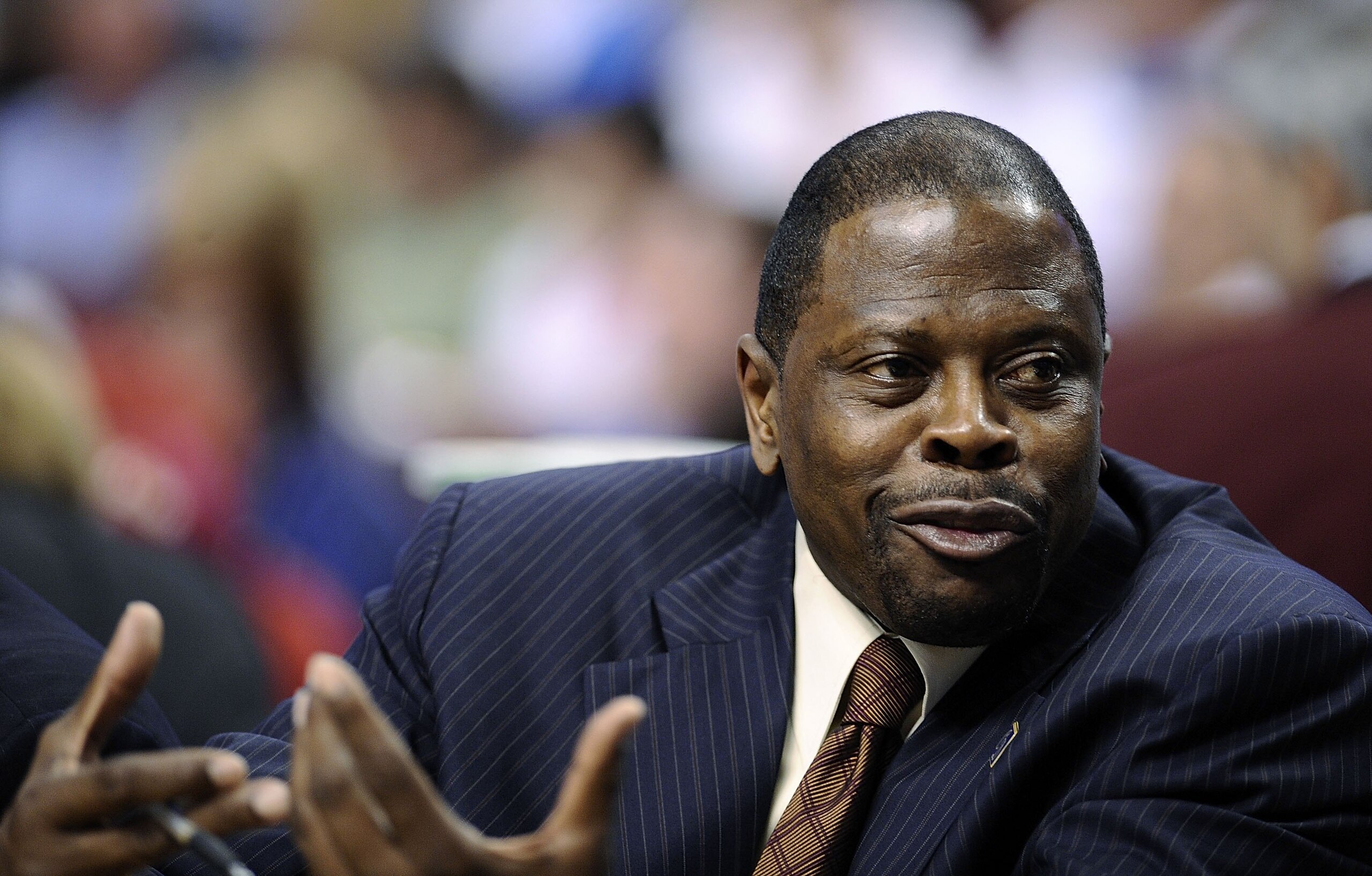 PHILADELPHIA - APRIL 24: Assistant coach Patrick Ewing of the Orlando Magic talks on the bench during Game Three of the Eastern Conference Quarterfinals during the 2009 NBA Playoffs against the Philadelphia 76ers at the Wachovia Center on April 24, 2009 i