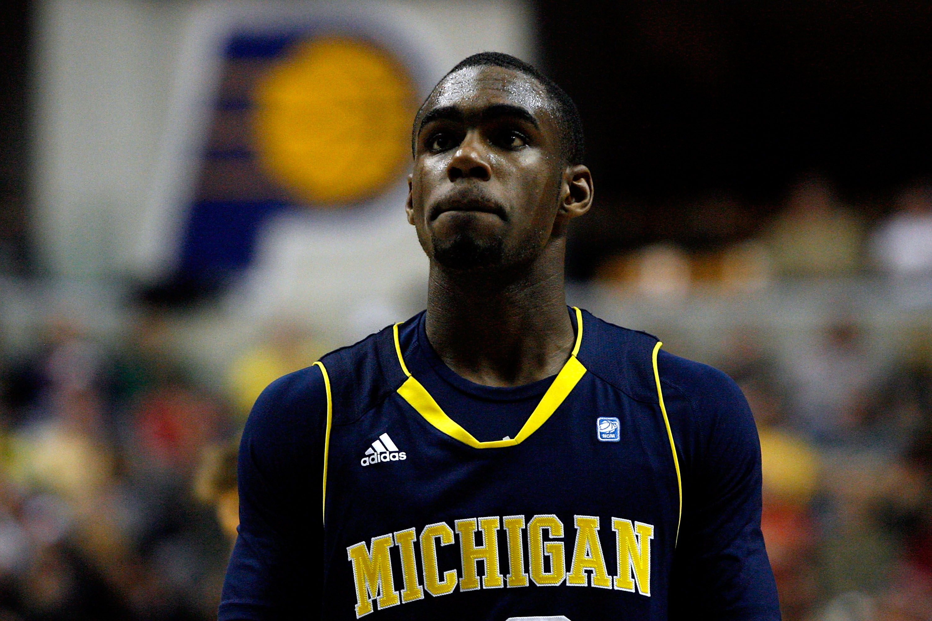 INDIANAPOLIS, IN - MARCH 12: Tim Hardaway Jr. #10 of the Michigan Wolverines looks on against Ohio State Buckeyes during the semifinals of the 2011 Big Ten Men's Basketball Tournament at Conseco Fieldhouse on March 12, 2011 in Indianapolis, Indiana. (Ph