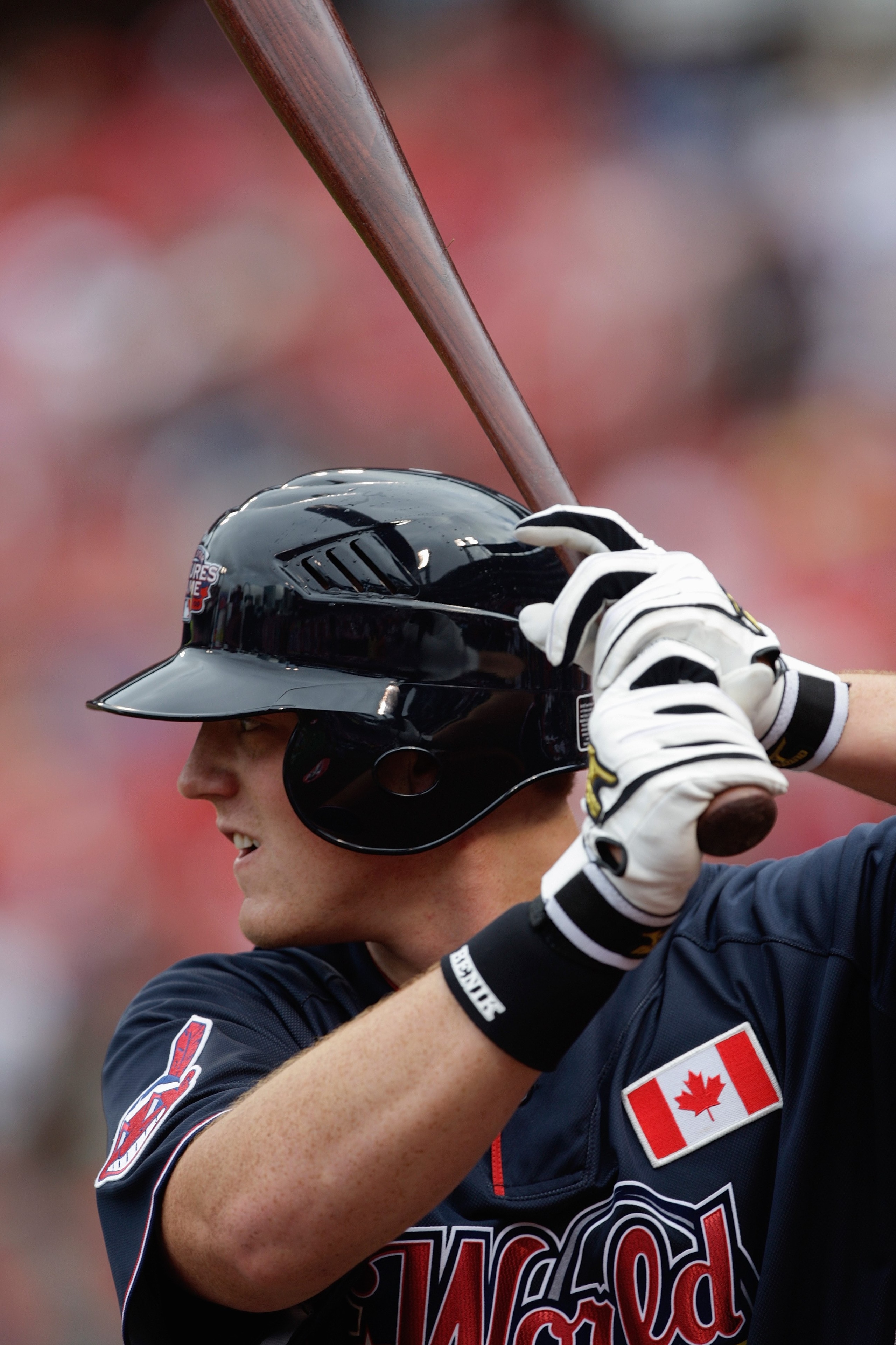 ST. LOUIS, MO - JULY 12:  World Futures All-Star Nick Weglarz of the Cleveland Indians bats during the 2009 XM All-Star Futures Game at Busch Stadium on July 12, 2009 in St. Louis, Missouri. (Photo by Jamie Squire/Getty Images)