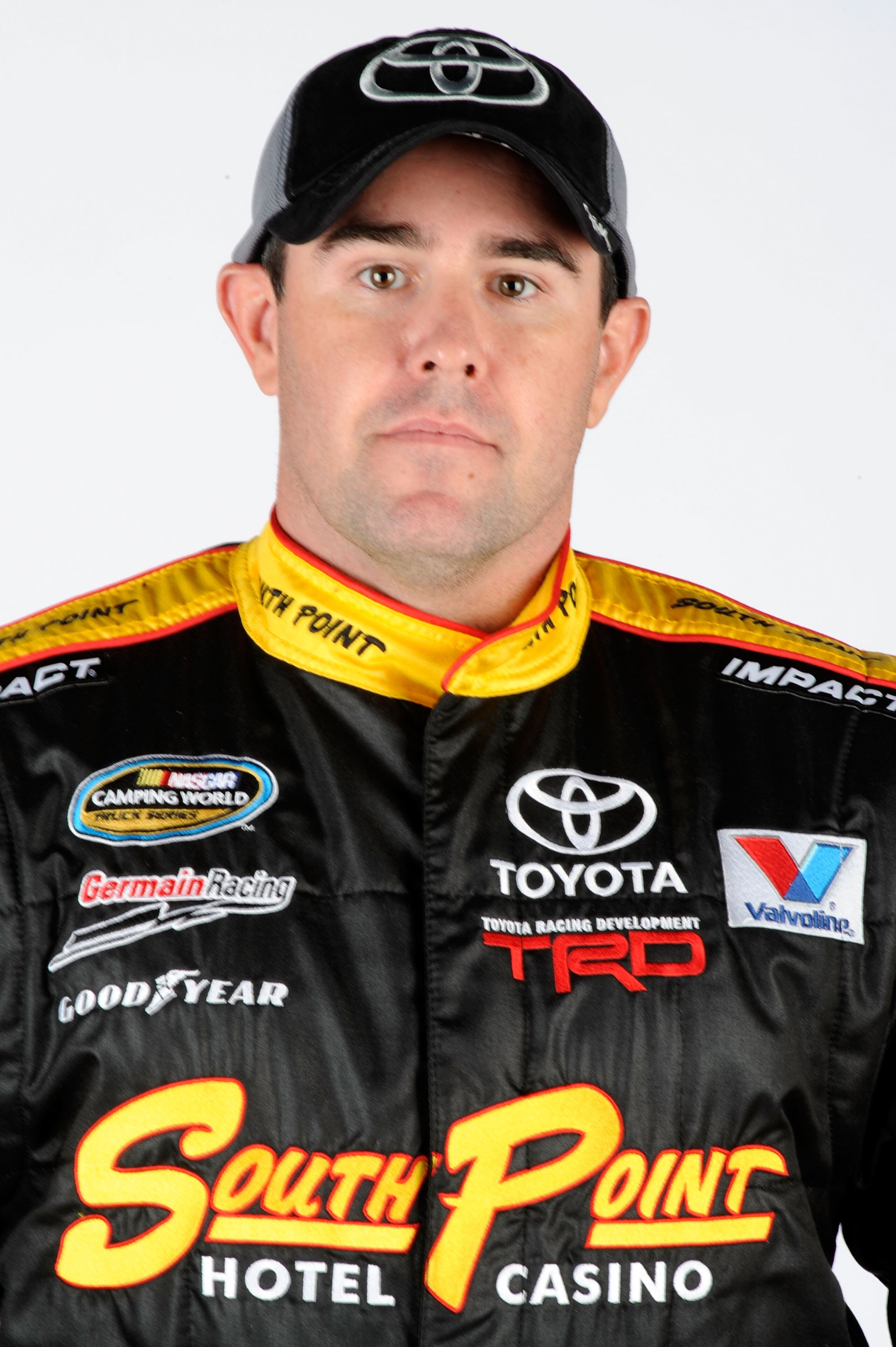 DAYTONA BEACH, FL - FEBRUARY 16:  Brendan Gaughan, driver of the #62 South Point Hotel & Casino Toyota, poses during the 2011 NASCAR Camping World Truck Series Portraits at Daytona International Speedway on February 16, 2011 in Daytona Beach, Florida.  (P